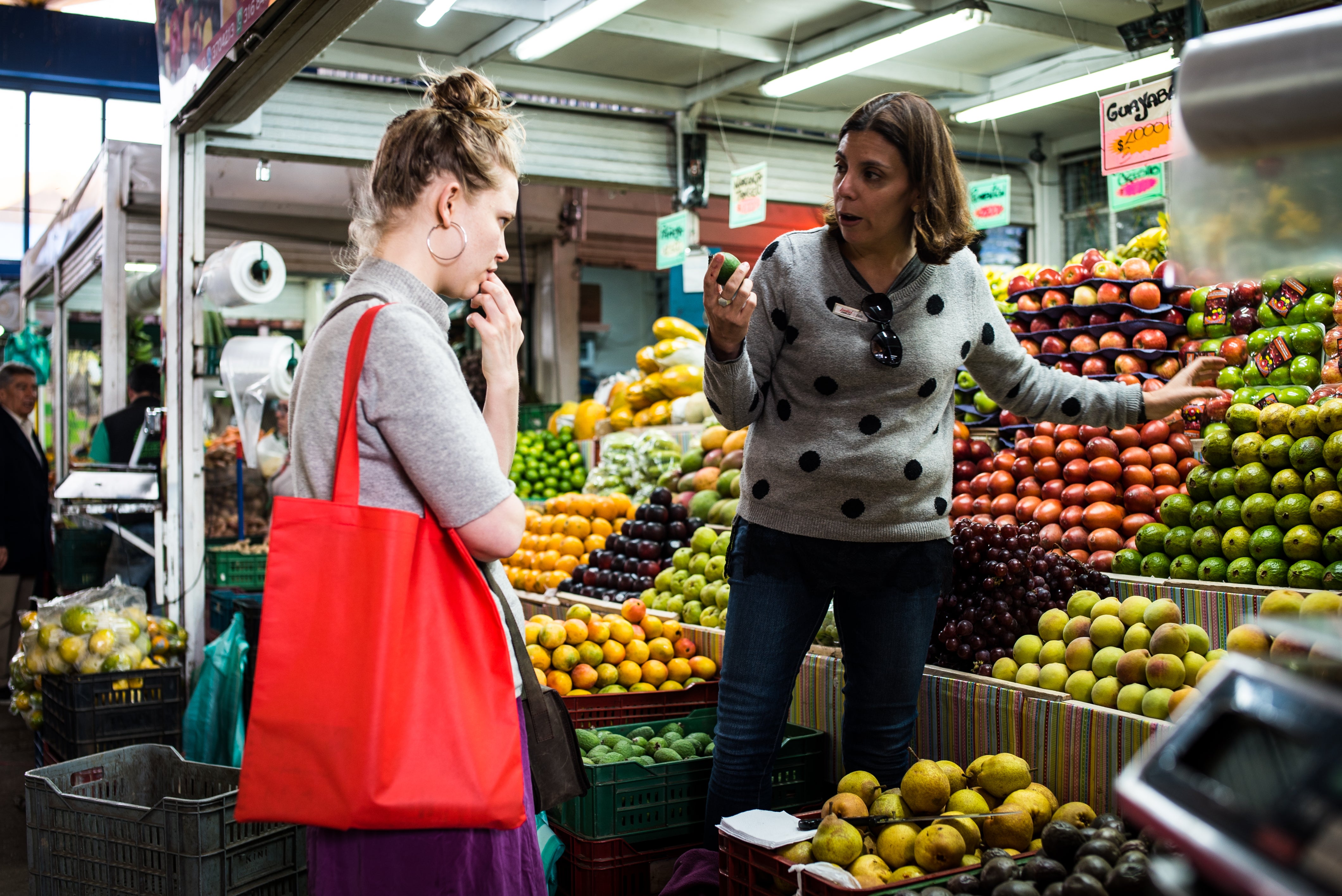 Shopping at Paloquemao market