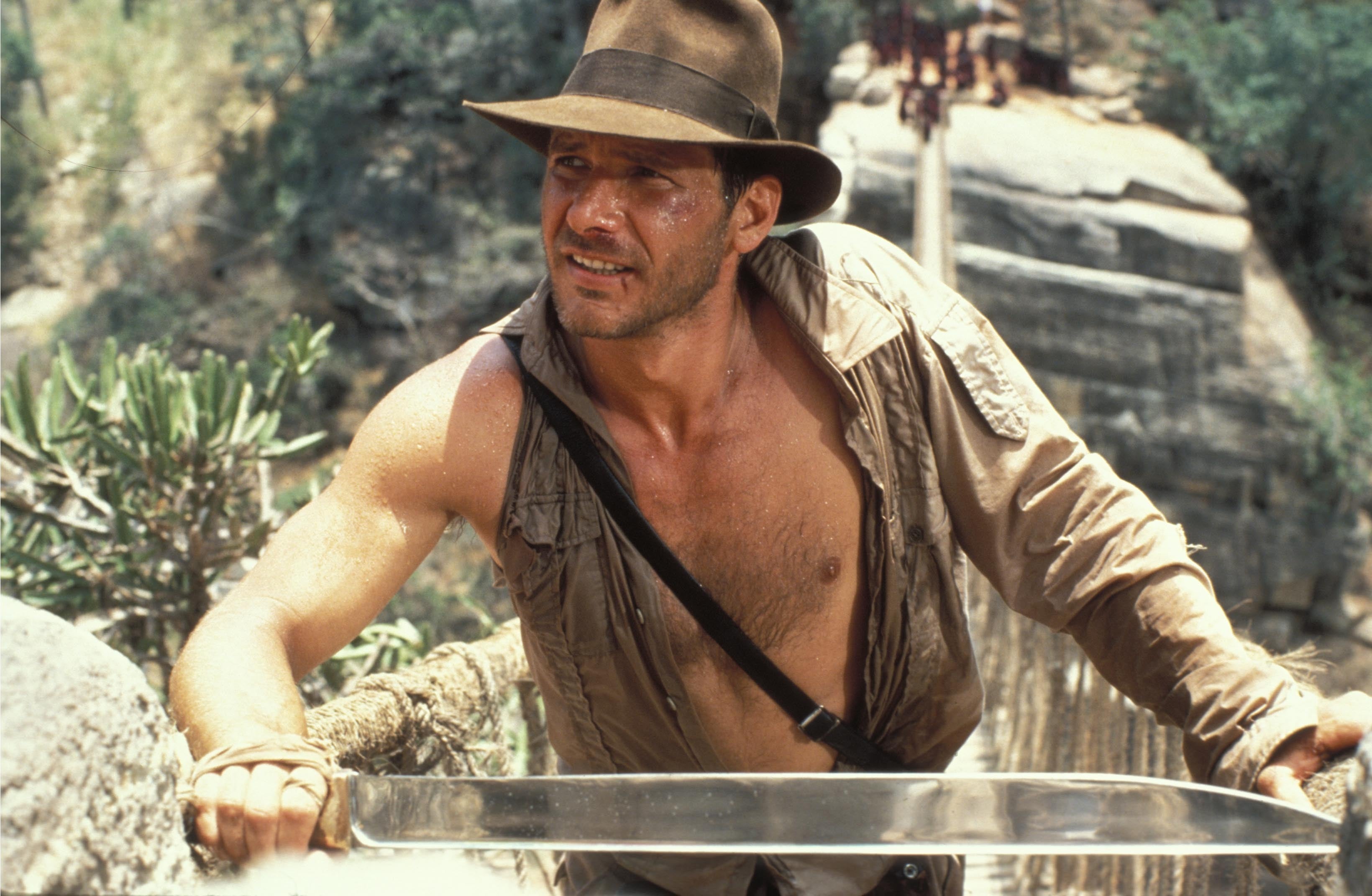 Ford in Steven Spielberg’s ‘Indiana Jones and the Temple of Doom’ in 1984