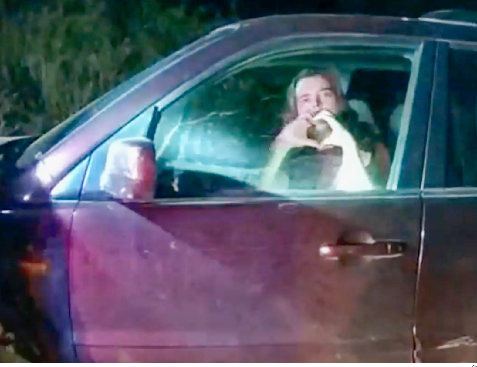 Christian Glass making heart signs to police on the night he was killed