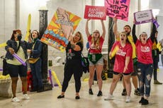 Protesters arrested in angry scenes at West Virginia capitol as lawmakers pass near-total abortion ban