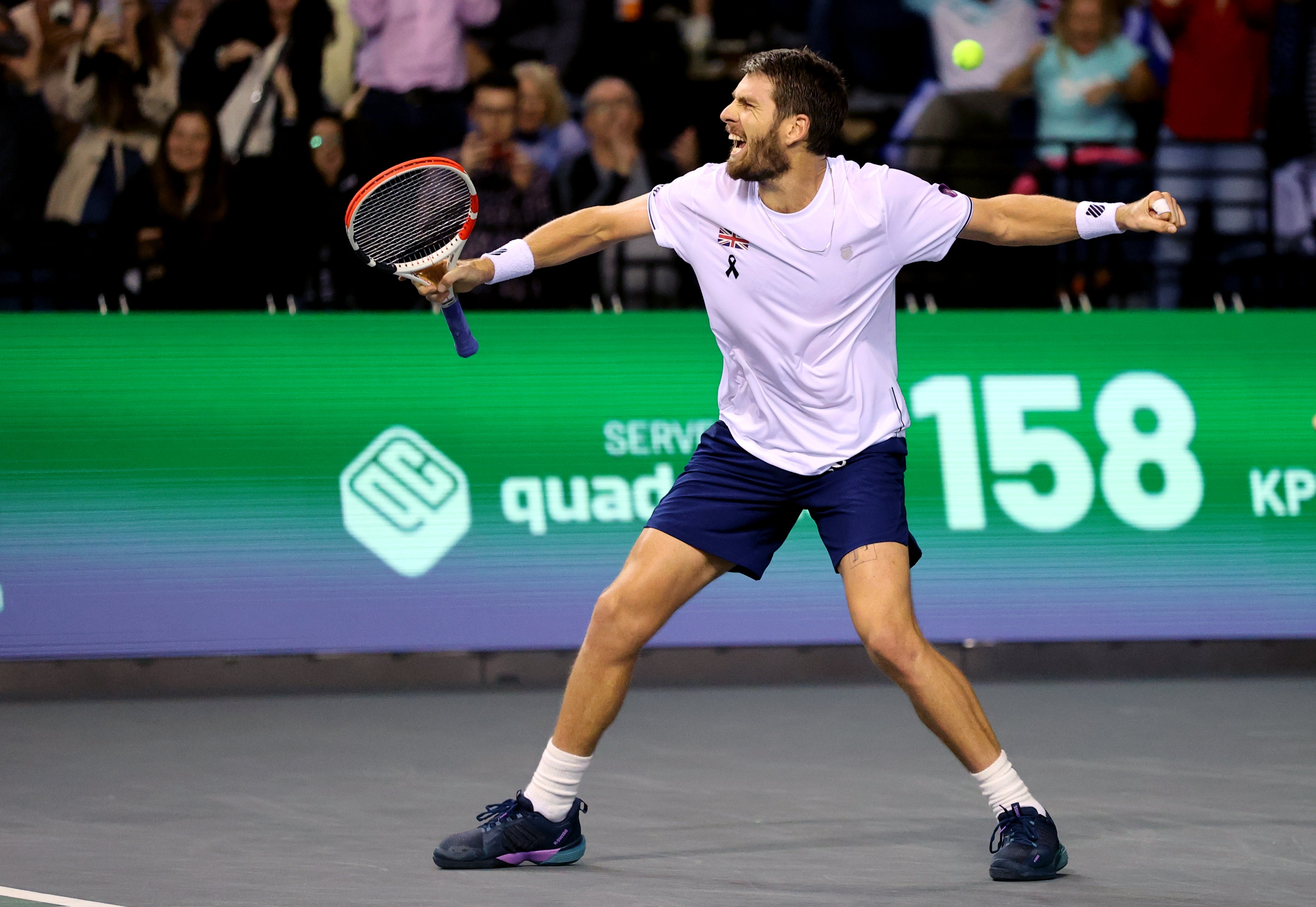 Cameron Norrie celebrates his big win over Taylor Fritz (Steve Welsh/PA)