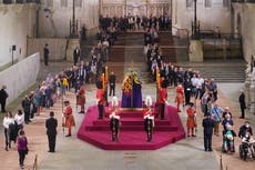 Thousands queue through night to pay their respects at Queen’s lying in state