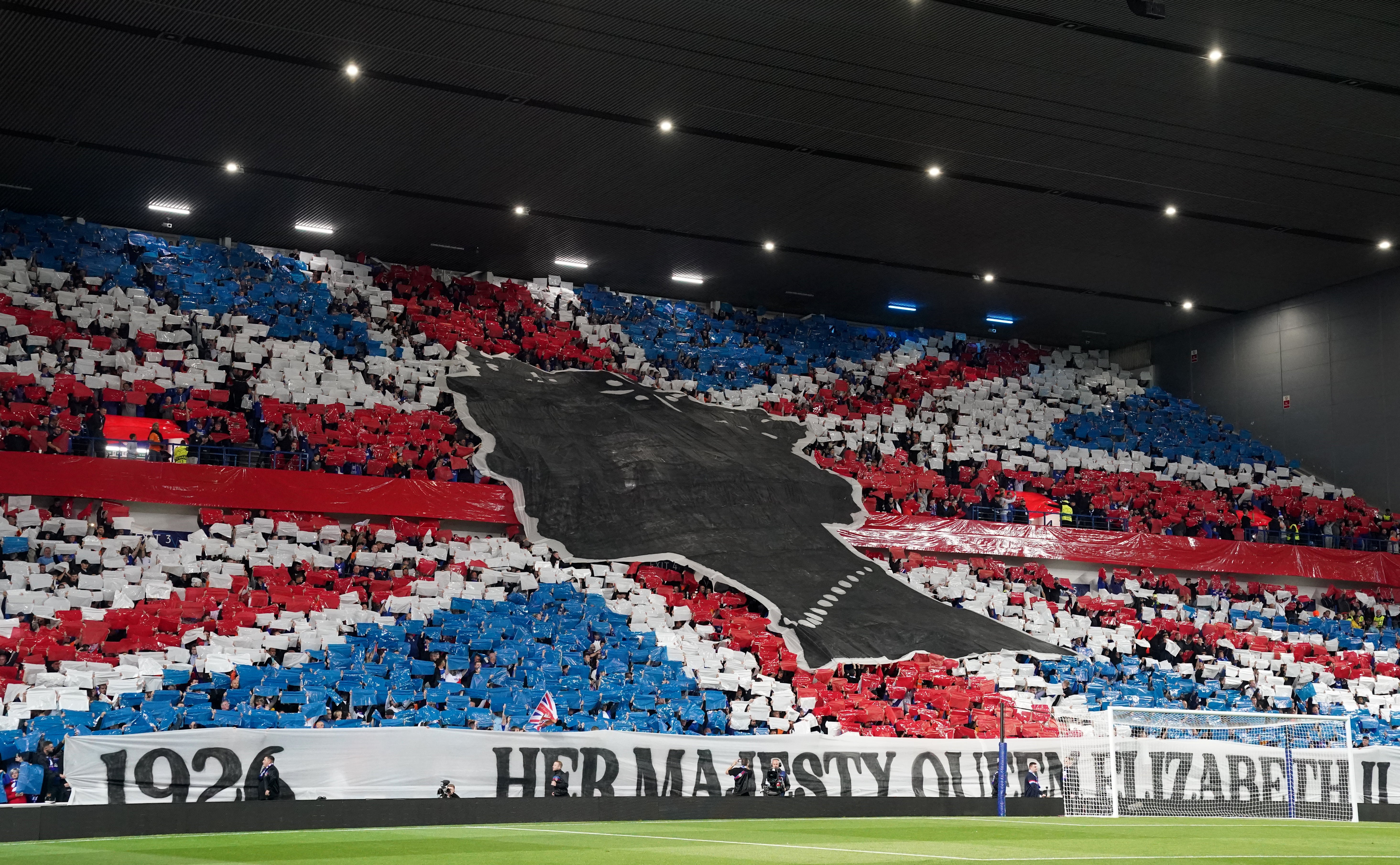 Ibrox paid tribute to the Queen before Rangers’ defeat by Napoli (Andrew Milligan/PA)