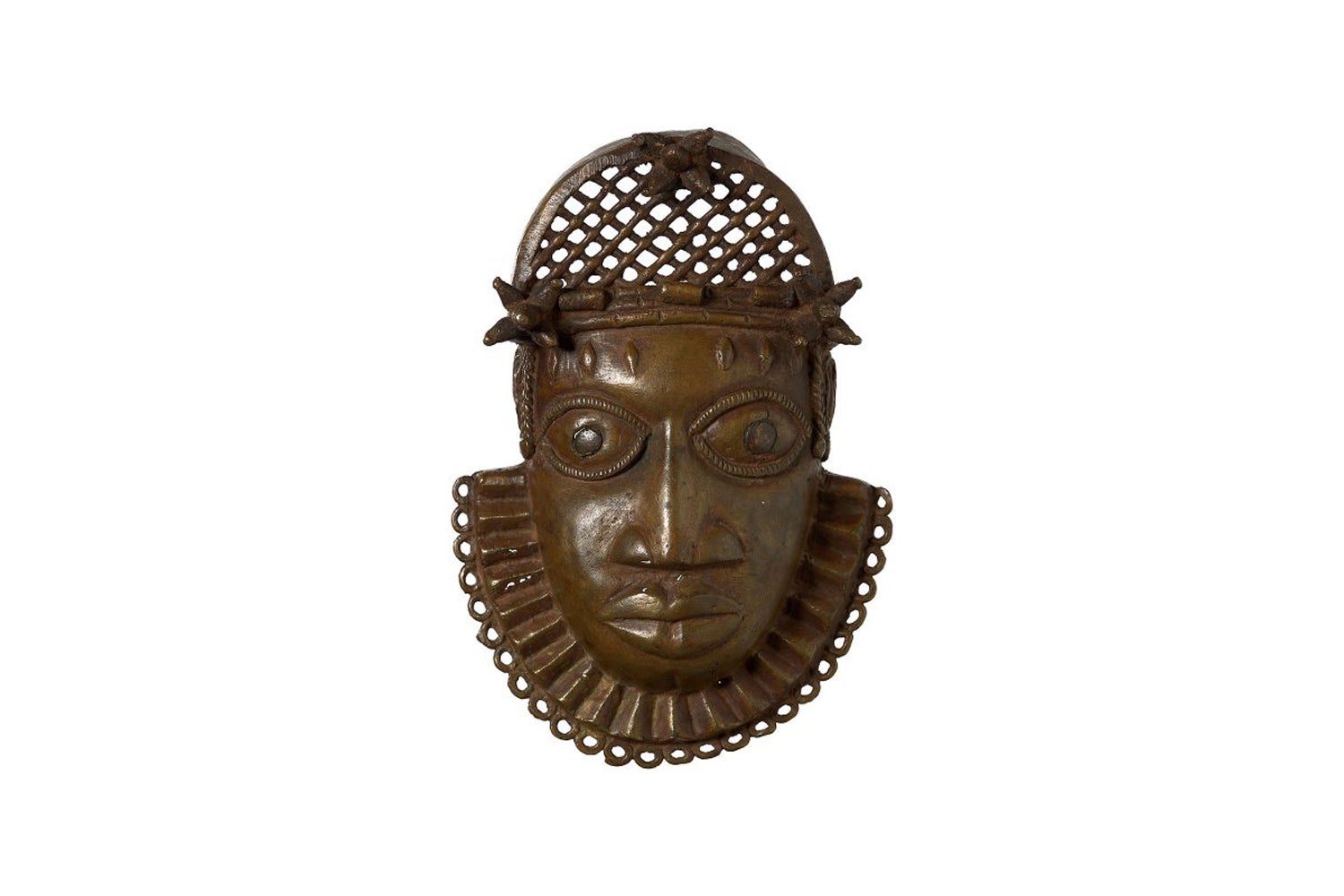 A pectoral mask once looted from Benin City by British troops