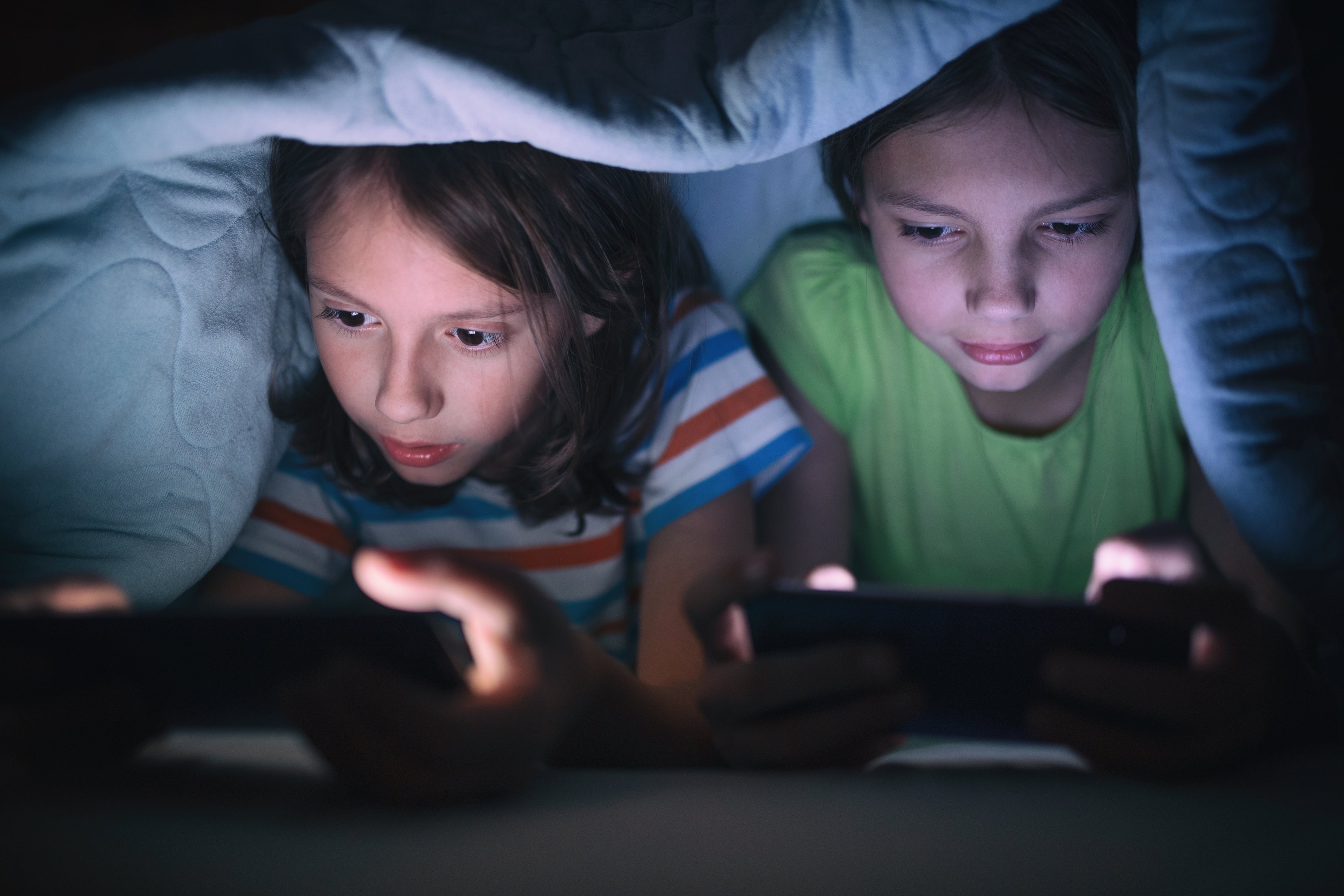 12.5 per cent of those children surveyed admitted using social media in the middle of the night