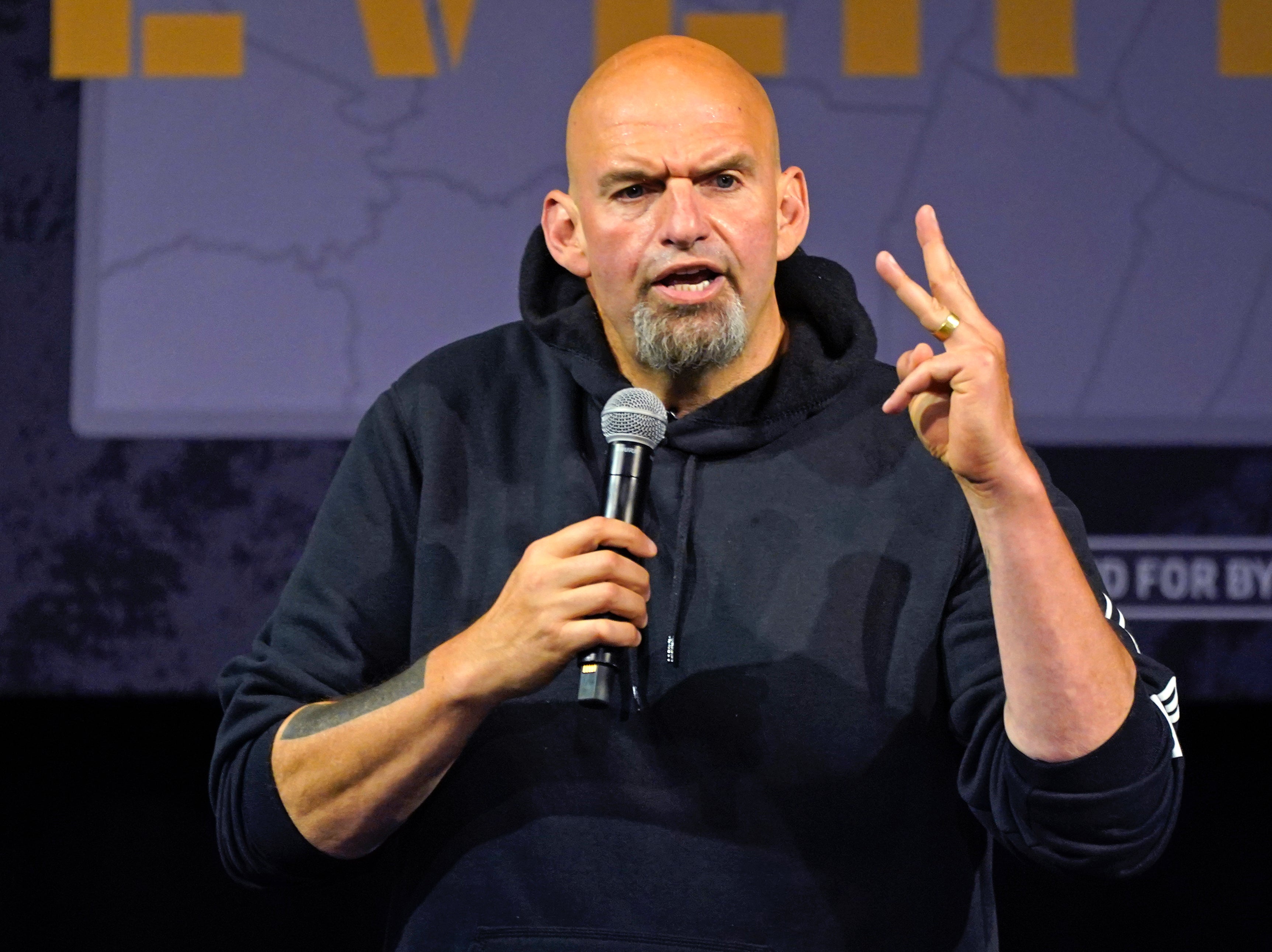 Pennsylvania lieutenant governor John Fetterman, the Democratic nominee for the state’s US Senate seat