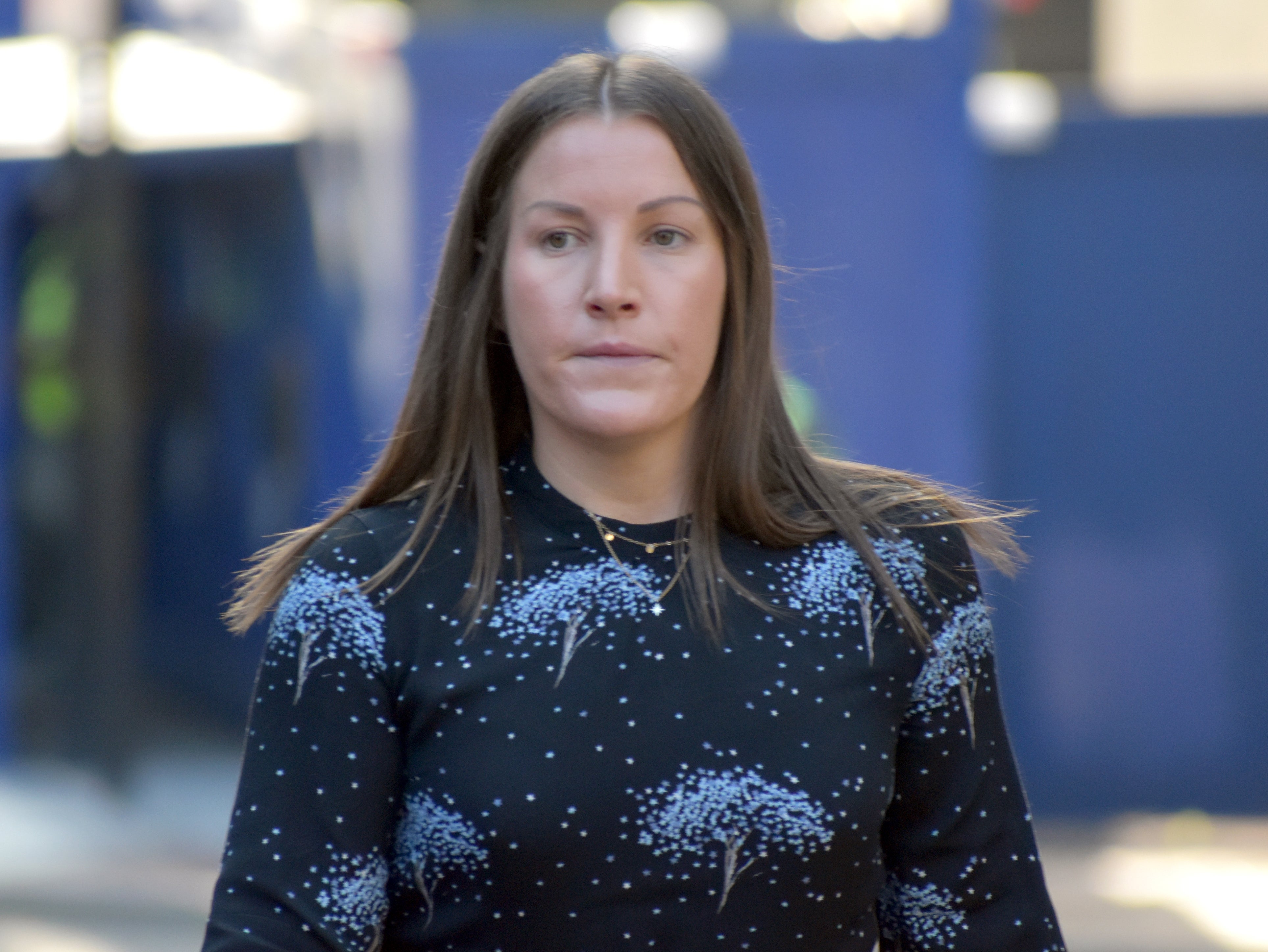 Pc Mary Ellen Bettley-Smith, arriving at her retrial (Matthew Cooper/PA)