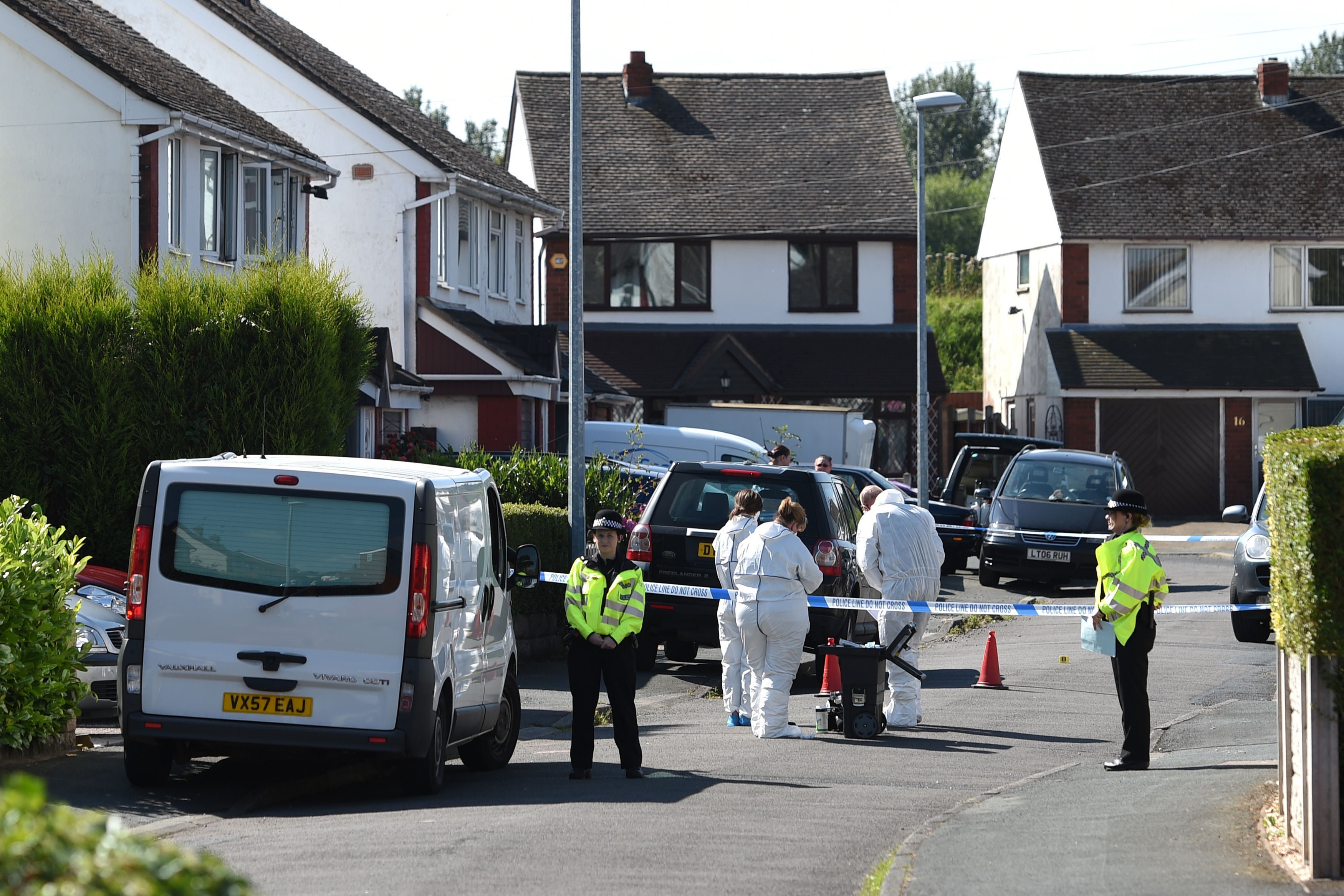 The scene in Meadow Close, Telford (Joe Giddens/PA)