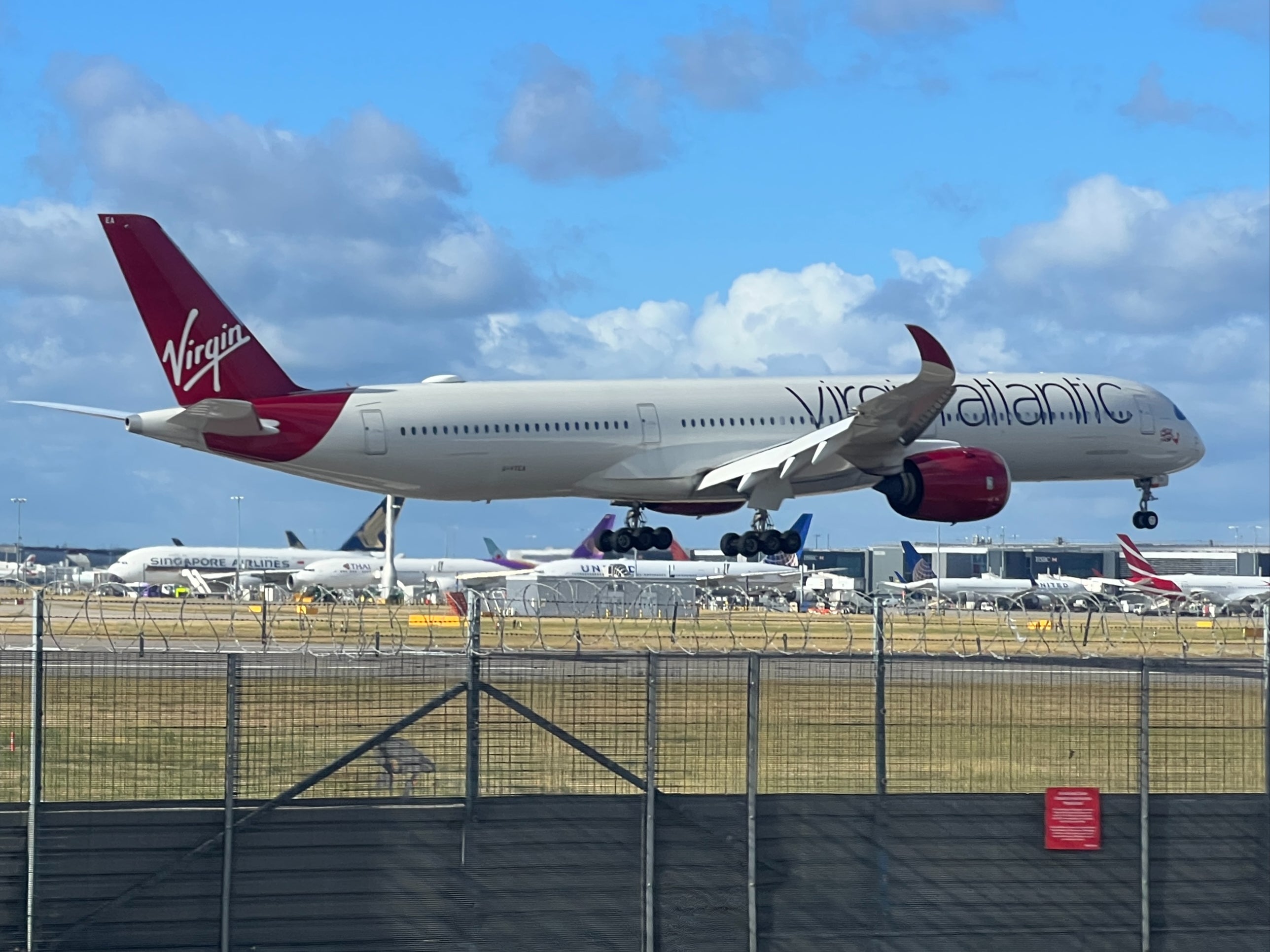 Fee furore: Virgin Atlantic Airbus A35 landing at Heathrow airport