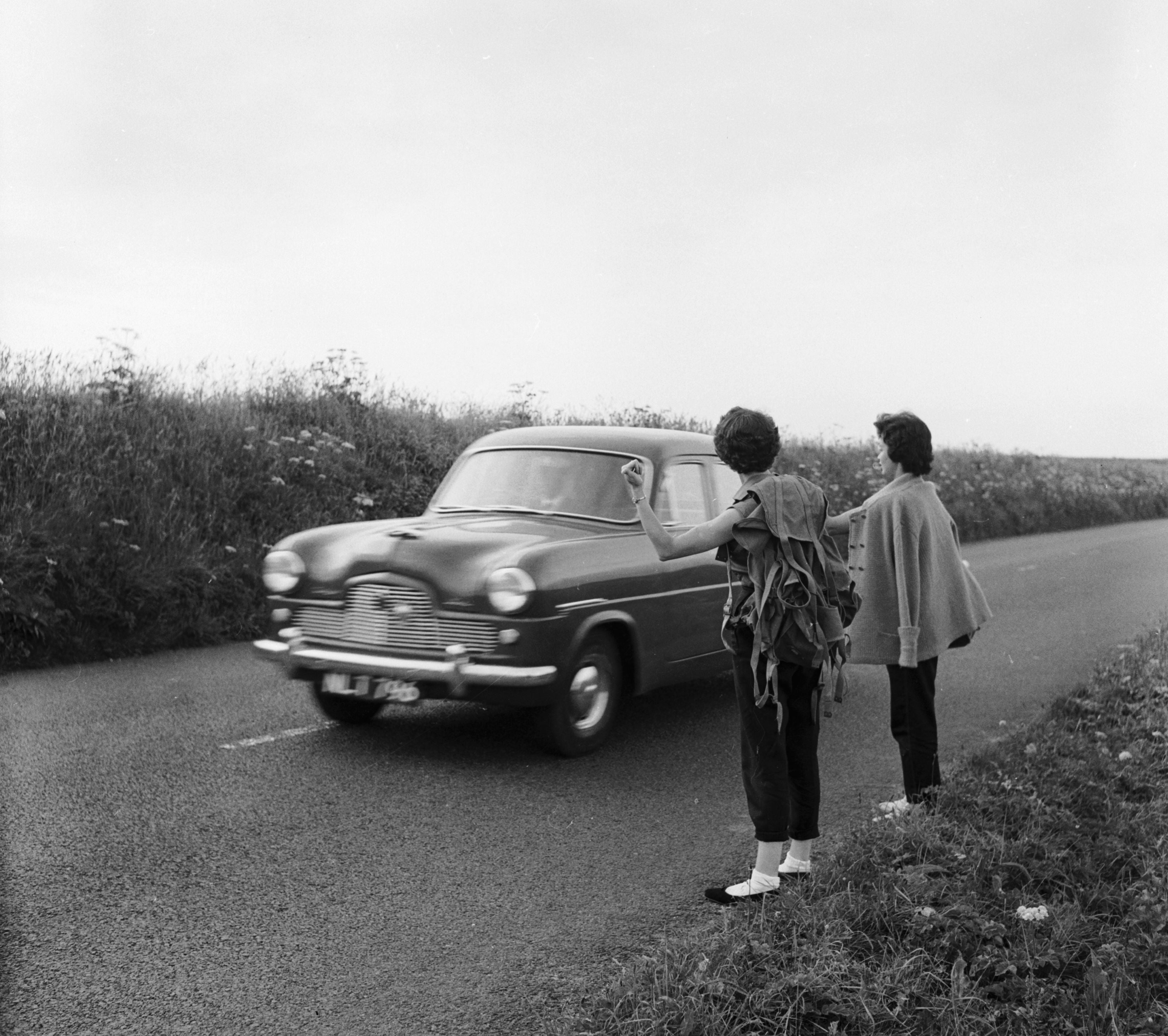 Hitchhiking was far more common in the past