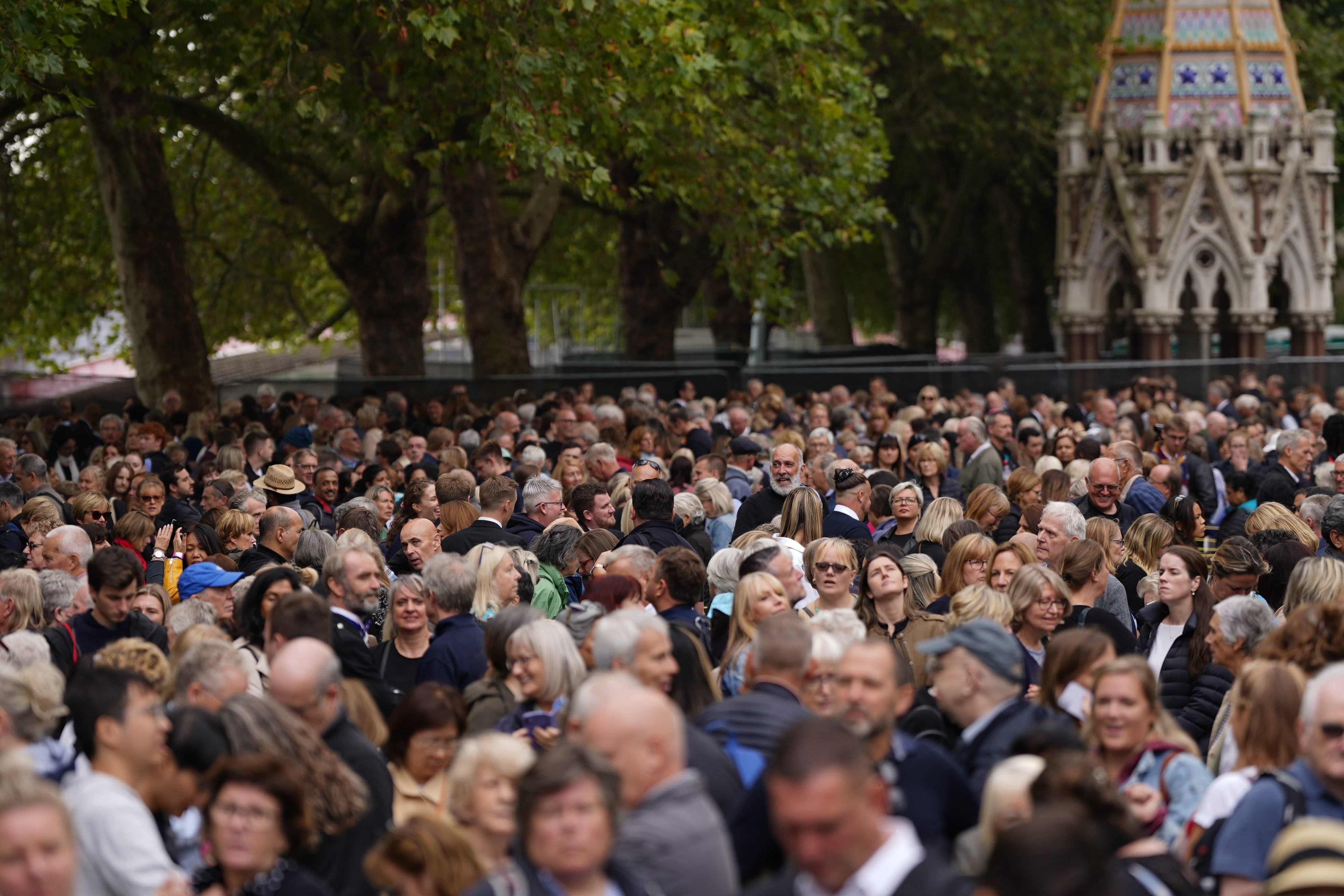 Tens of thousands of people are queueing to see the Queen lying in state