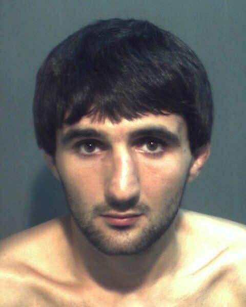 Ibragim Todashev poses for a booking photo after being arrested for aggravated battery on 4 May 2013 in Orlando, Florida