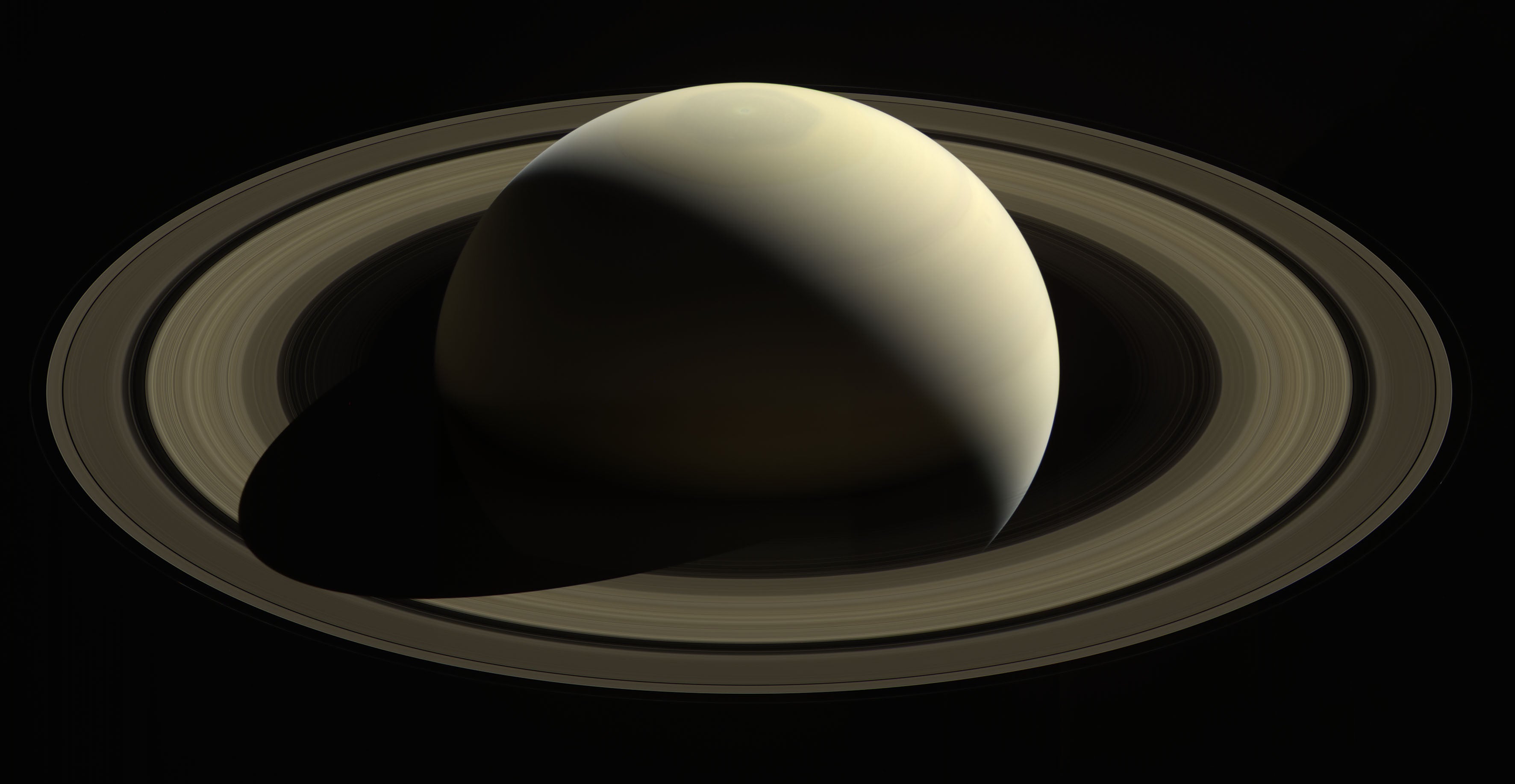 Saturn’s rings weigh about 33 million trillion pounds and are made almost entirely of ice (NASA/JPL-Caltech/Space Science/PA)