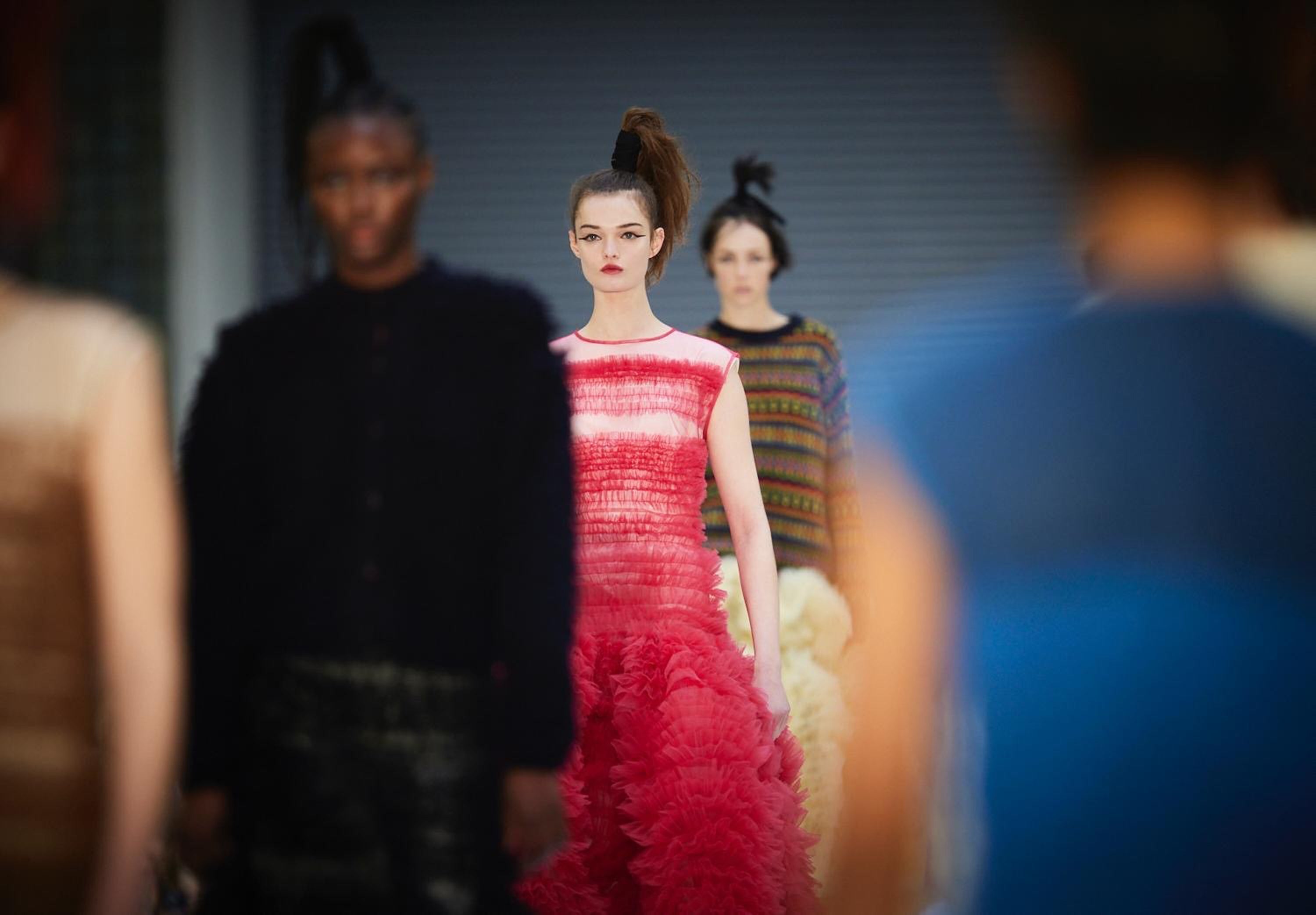 Nineties hair and red lips were big on the AW22 catwalks (Shaun James Cox/PA)