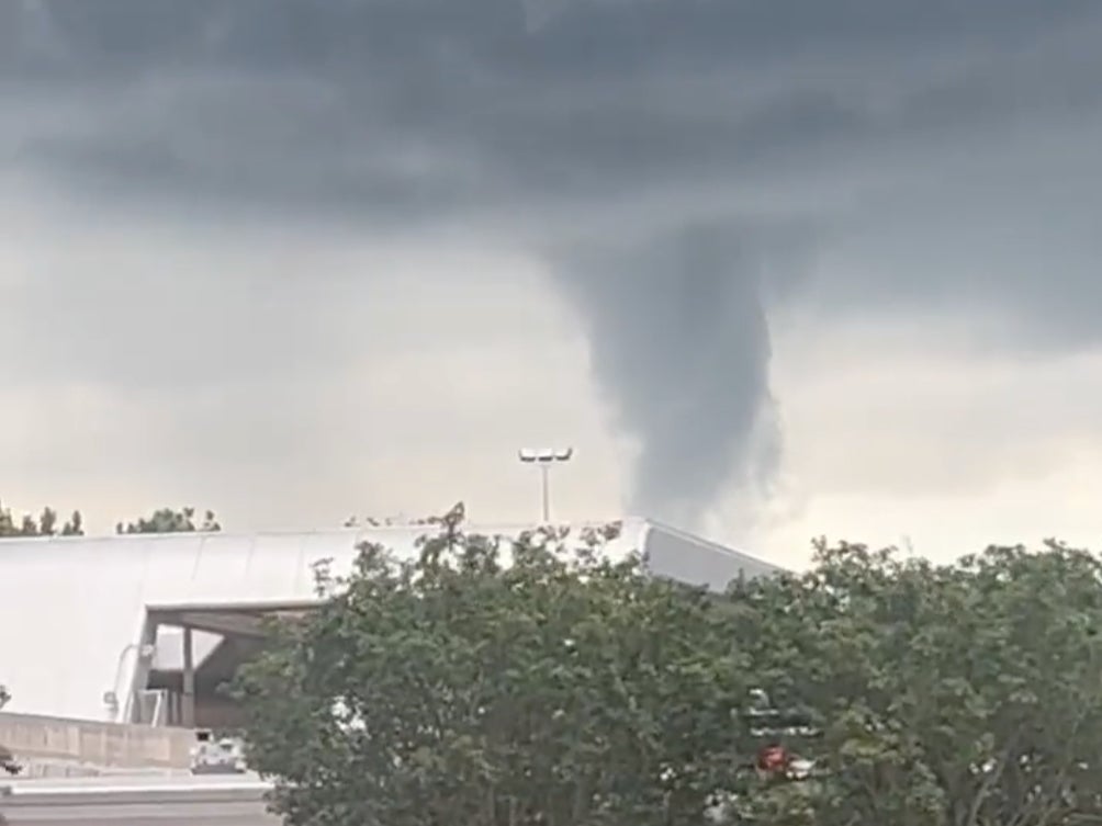 What could have been a funnel cloud appeared over Epcot