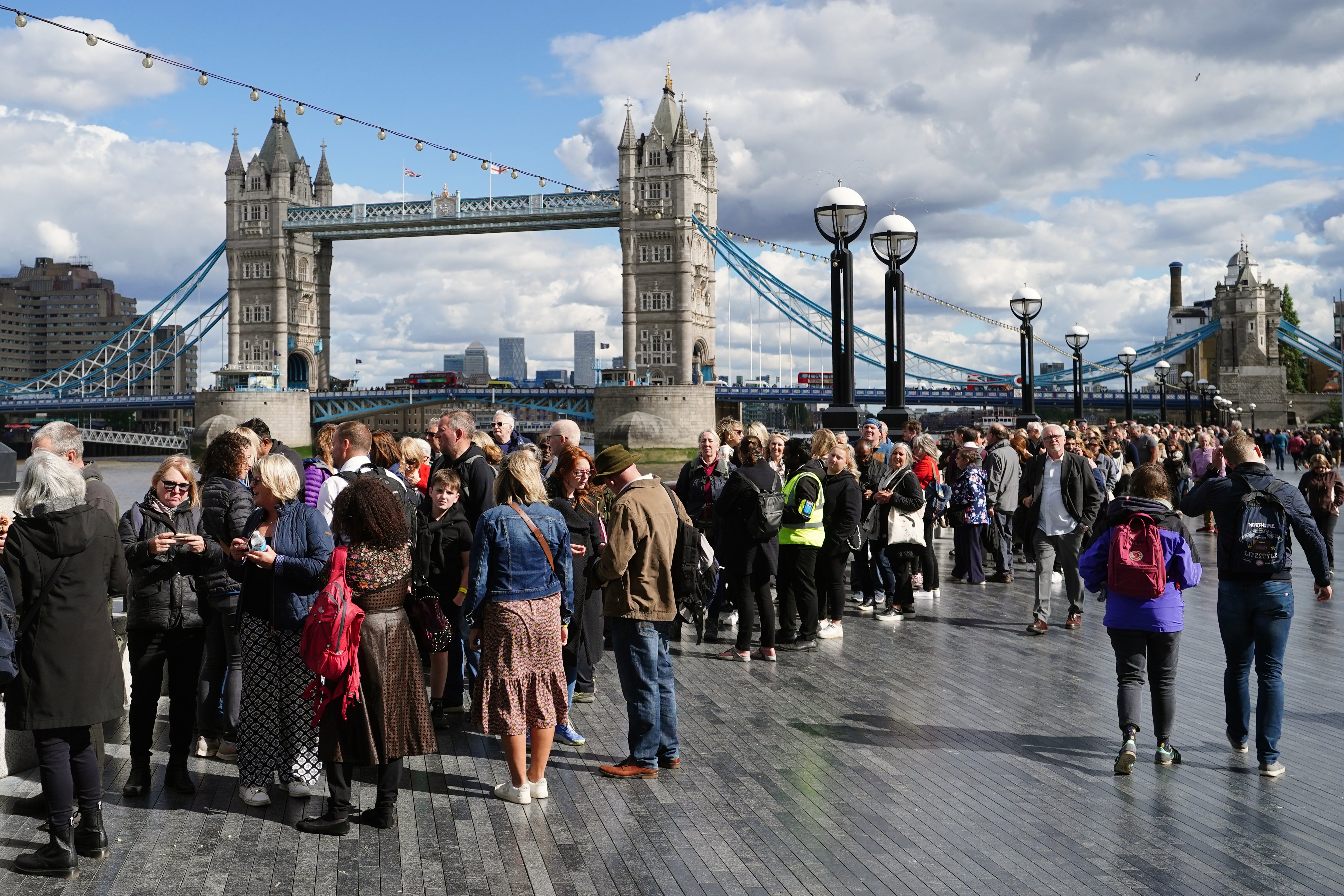 ‘Queue for lying in state’ is the top trending search from the past week in the UK, according to Google (Ian West/PA)