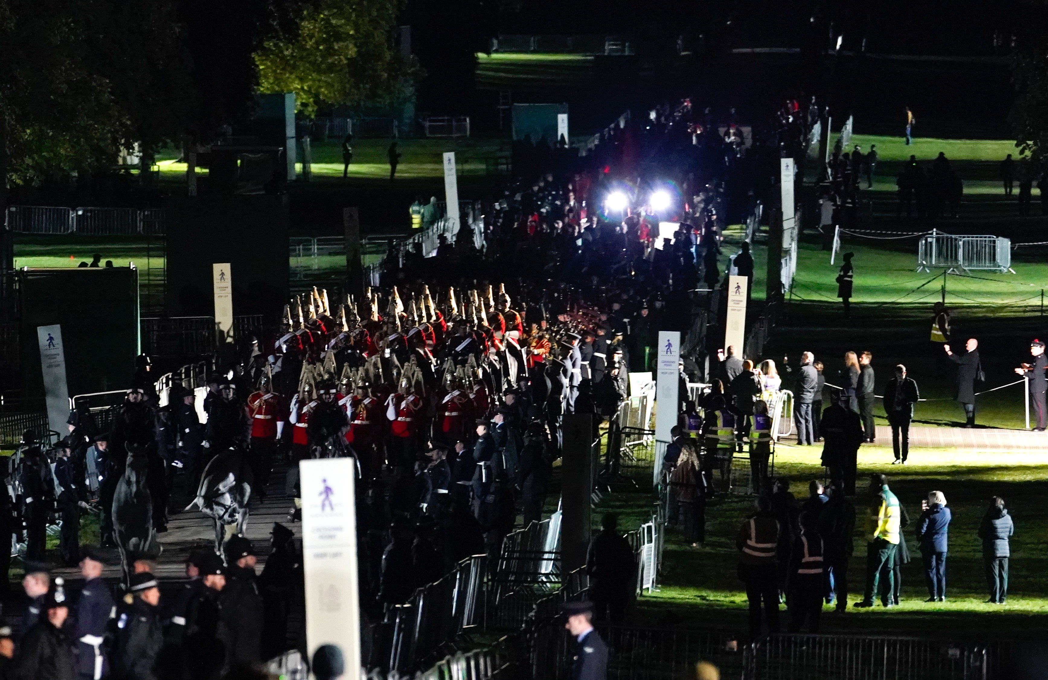 Soldiers could be seen rehearsing in Windsor (Andrew Matthews/PA)