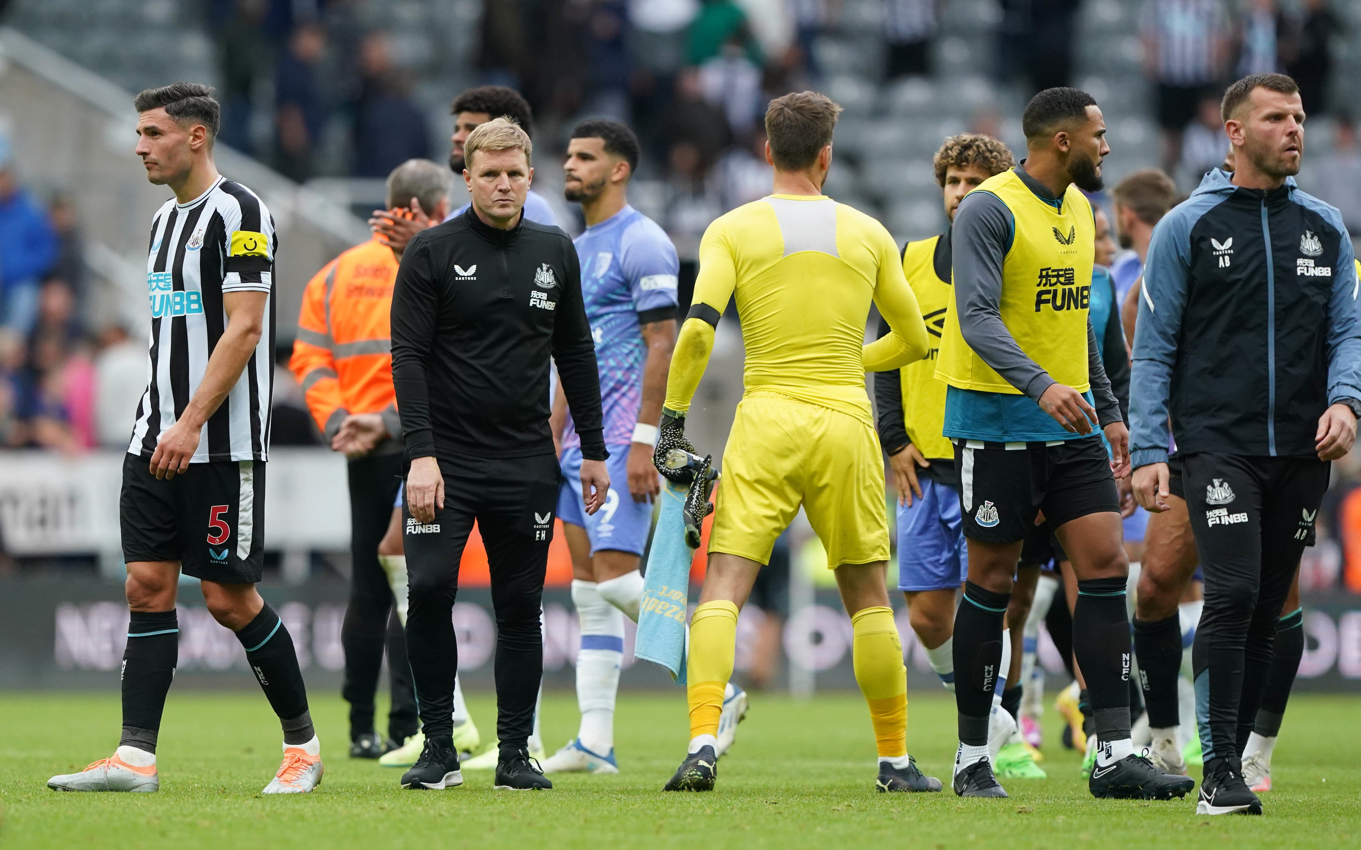 Eddie Howe was disappointed with Newcastle’s display (Owen Humphreys/PA)