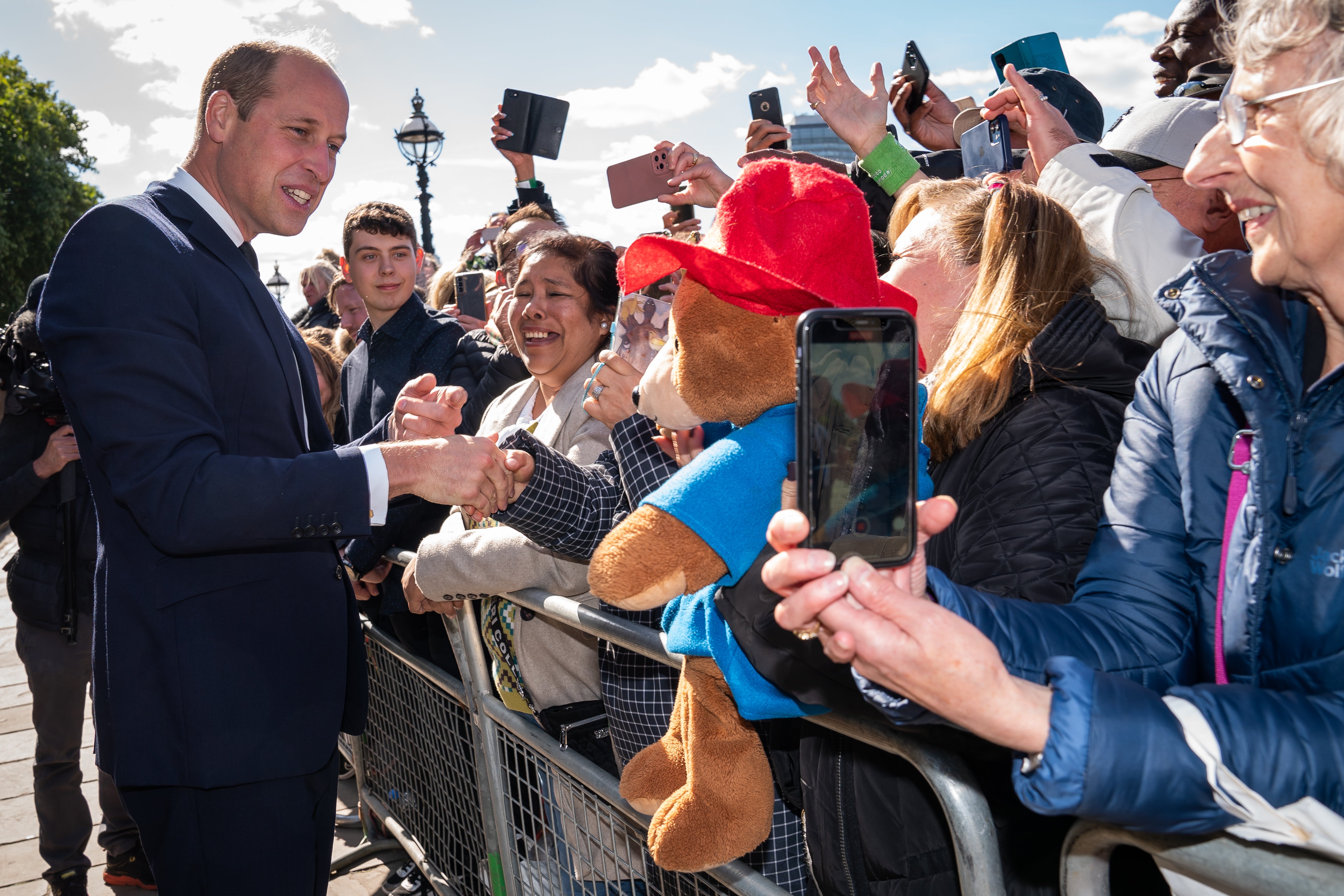 The Prince of Wales met members of the public in the queue on Saturday