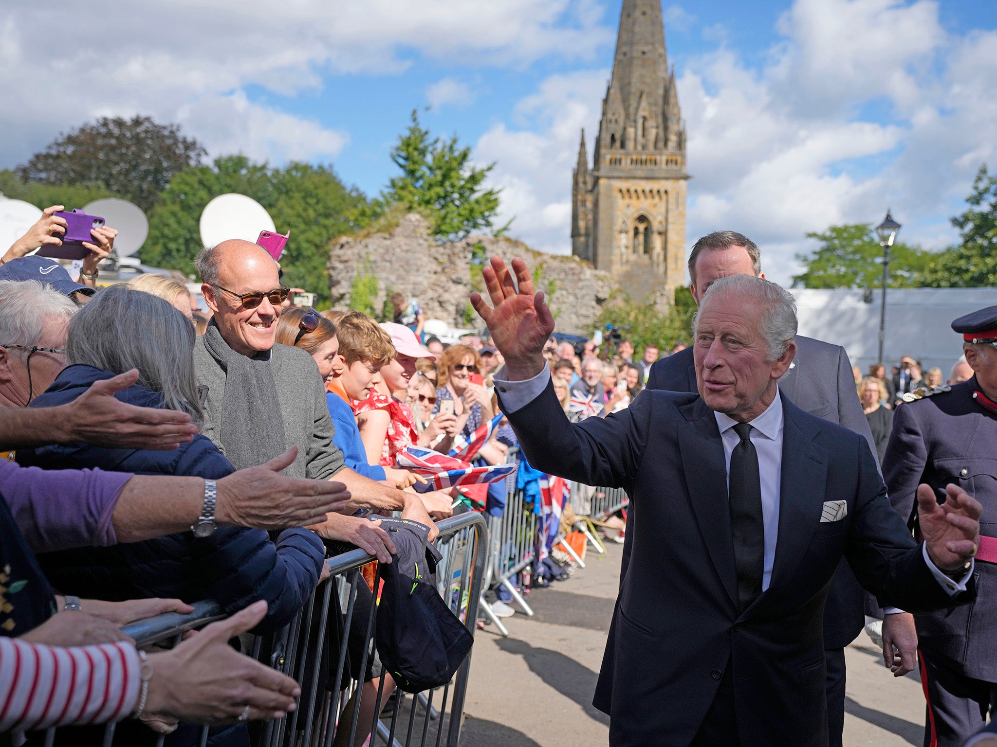 King Charles has been meeting crowds of well wishers ahead of the service