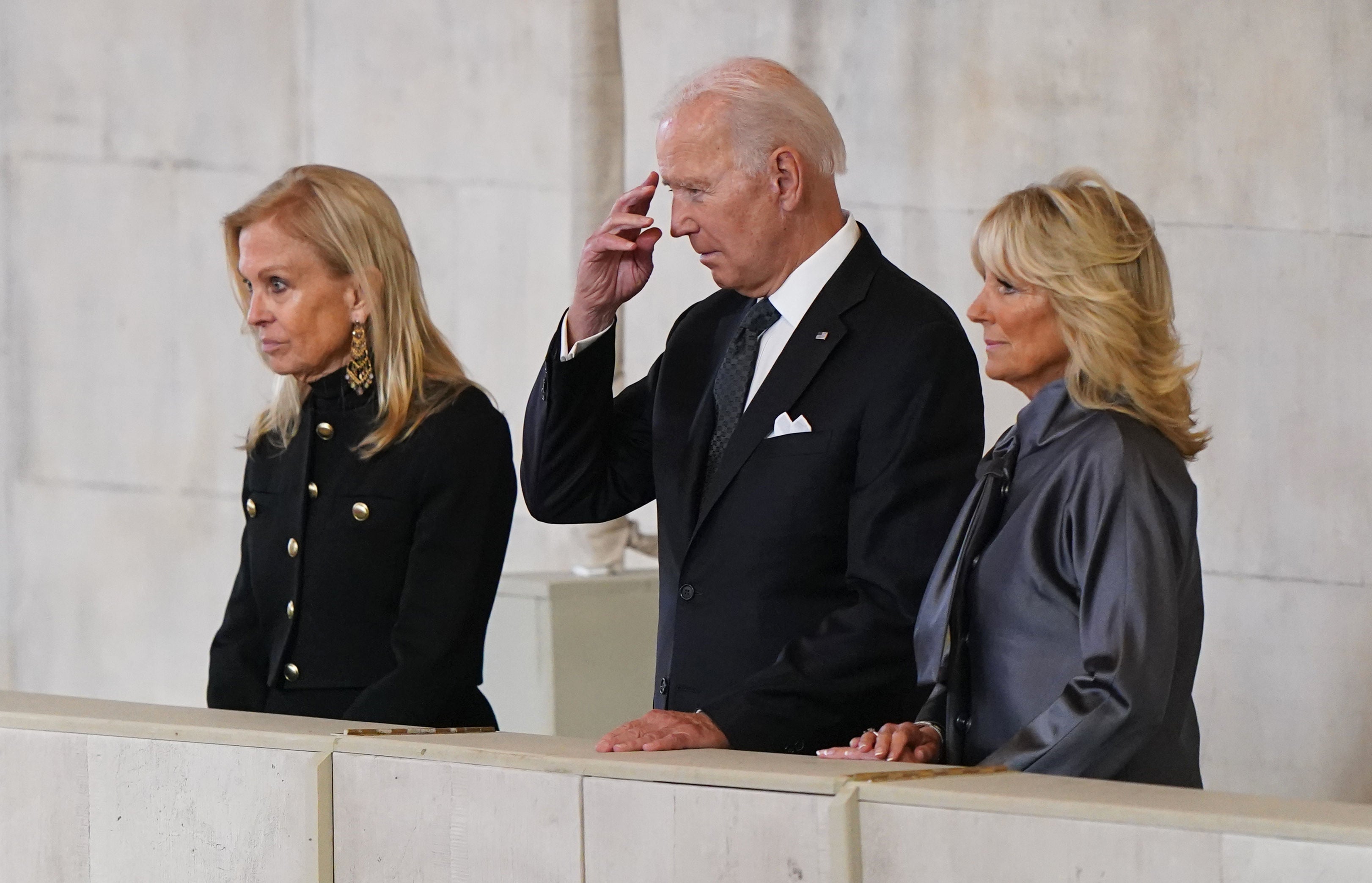 Joe Biden visited Westminster Hall to view the Queen’s coffin