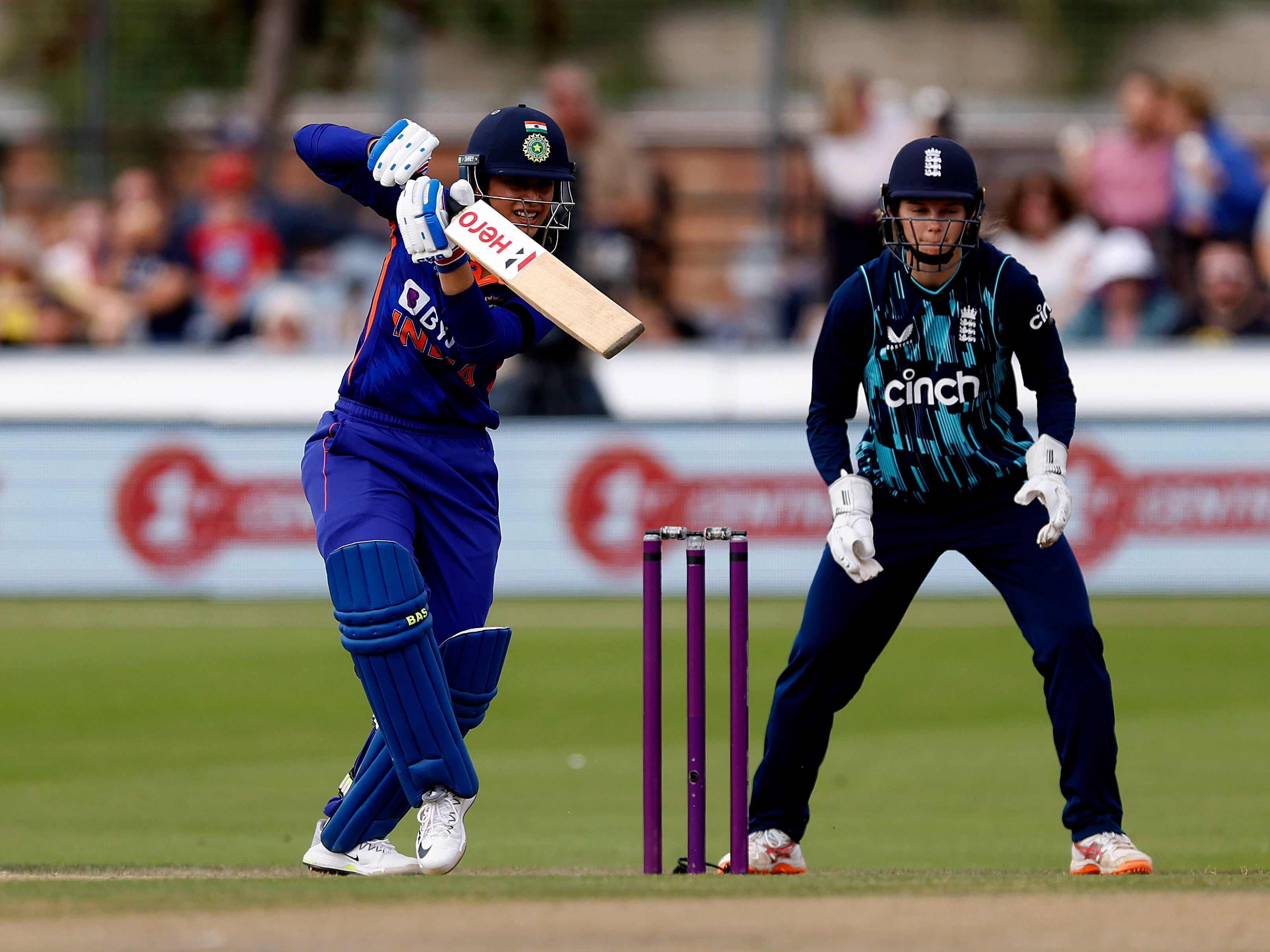 The formidable Smriti Mandhana batting for India against England in September 2022