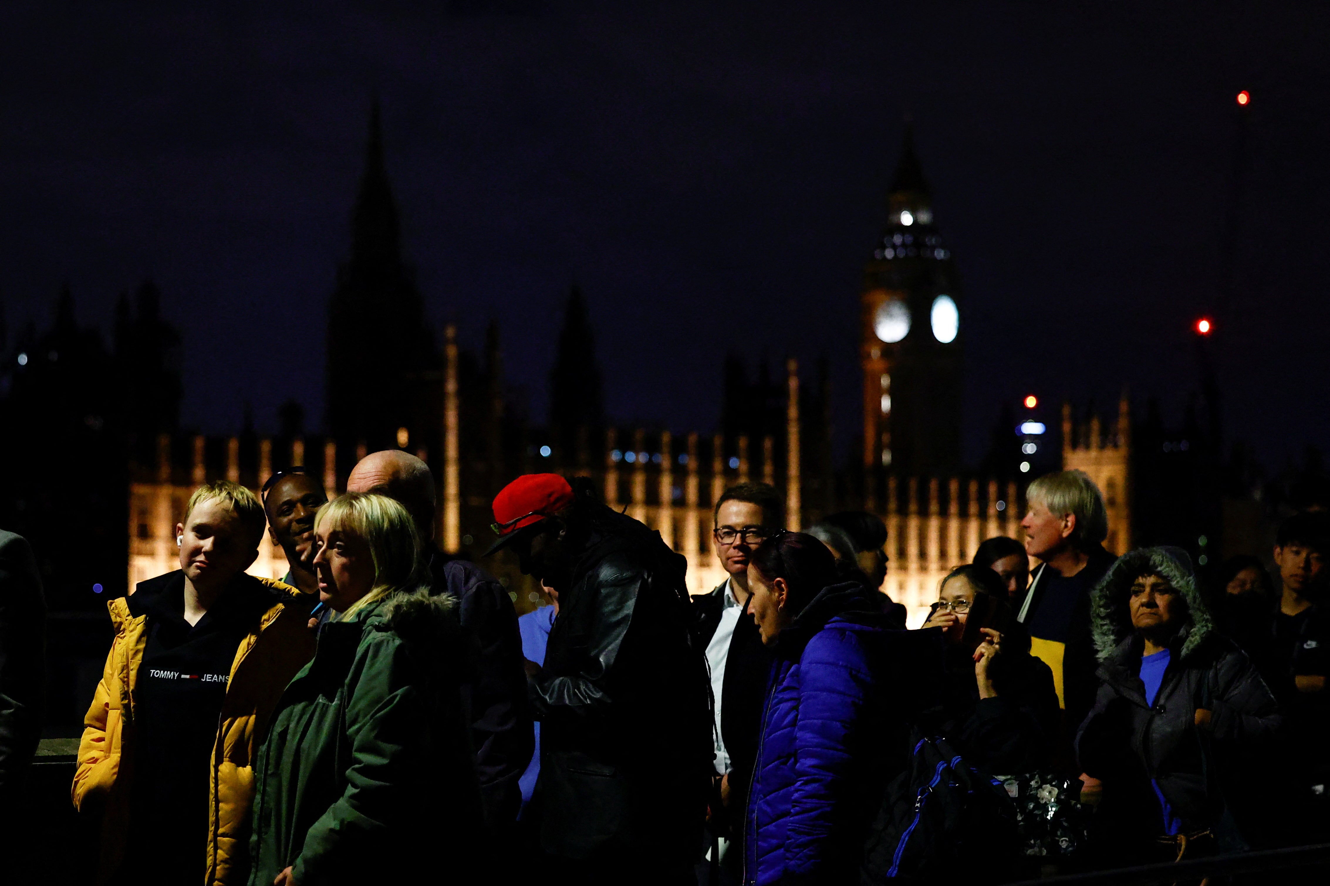 The queue to visit the late monarch closed at 10.45pm on Sunday