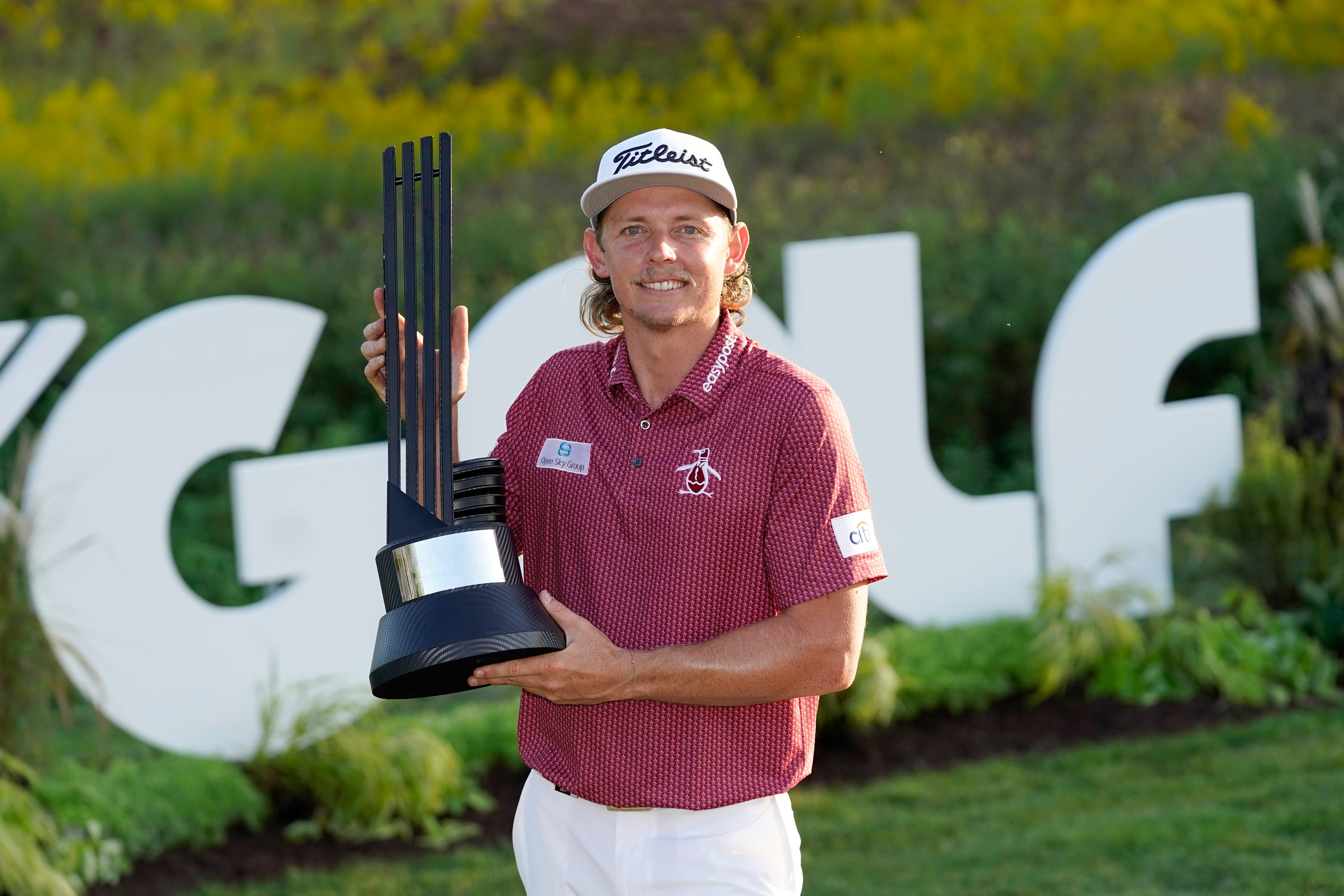 British Open champion Cameron Smith has won his first LIV Golf trophy and four million dollars (£3.5 million) in prize money after closing with a 3-under 69 for a three-shot victory (Charles Rex Arbogast/AP)