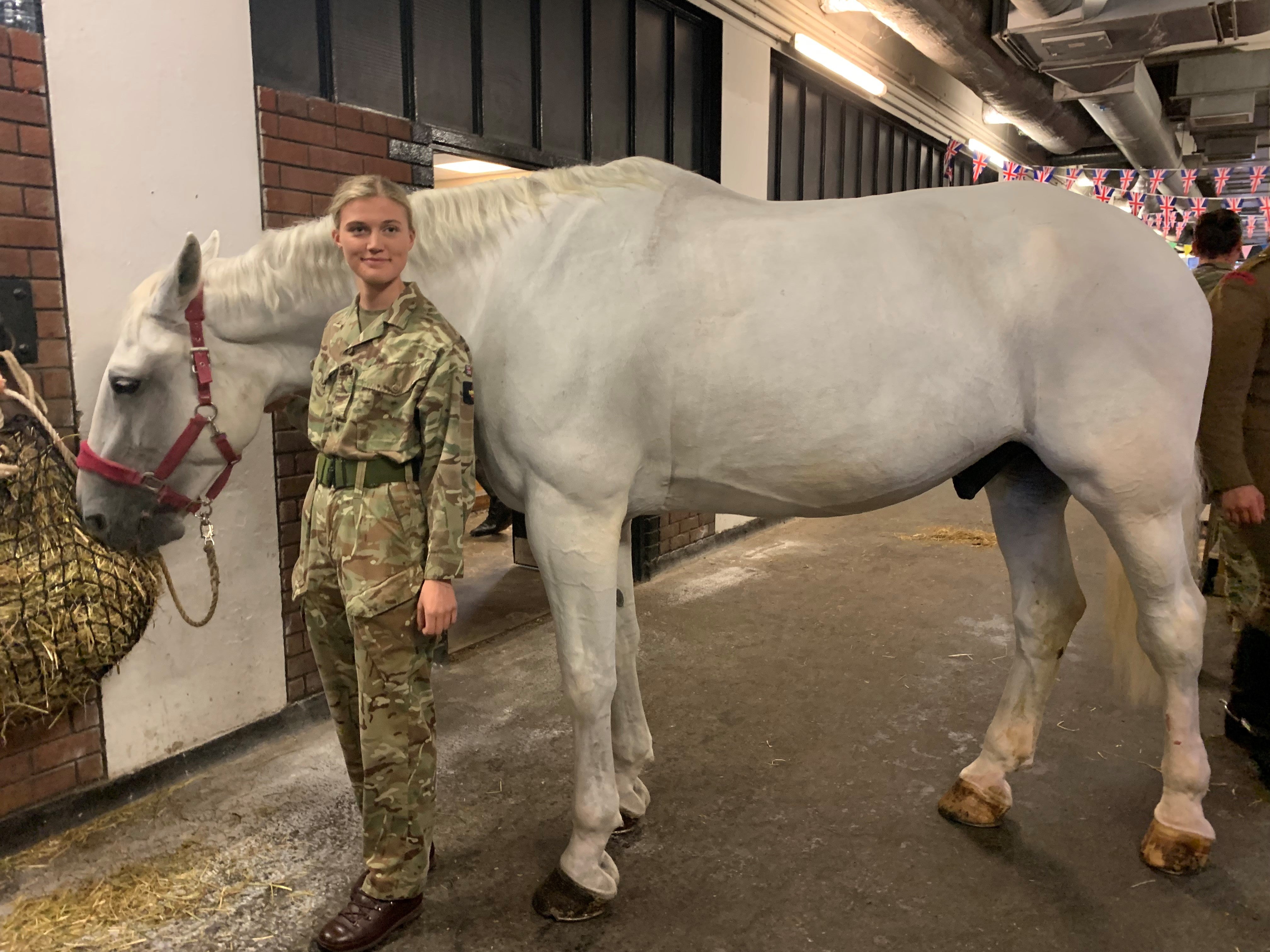 Trooper Tilly Bishop, a trumpeter from The Life Guards regiment, will be in the Queen’s funeral procession (Ella Pickover/PA)