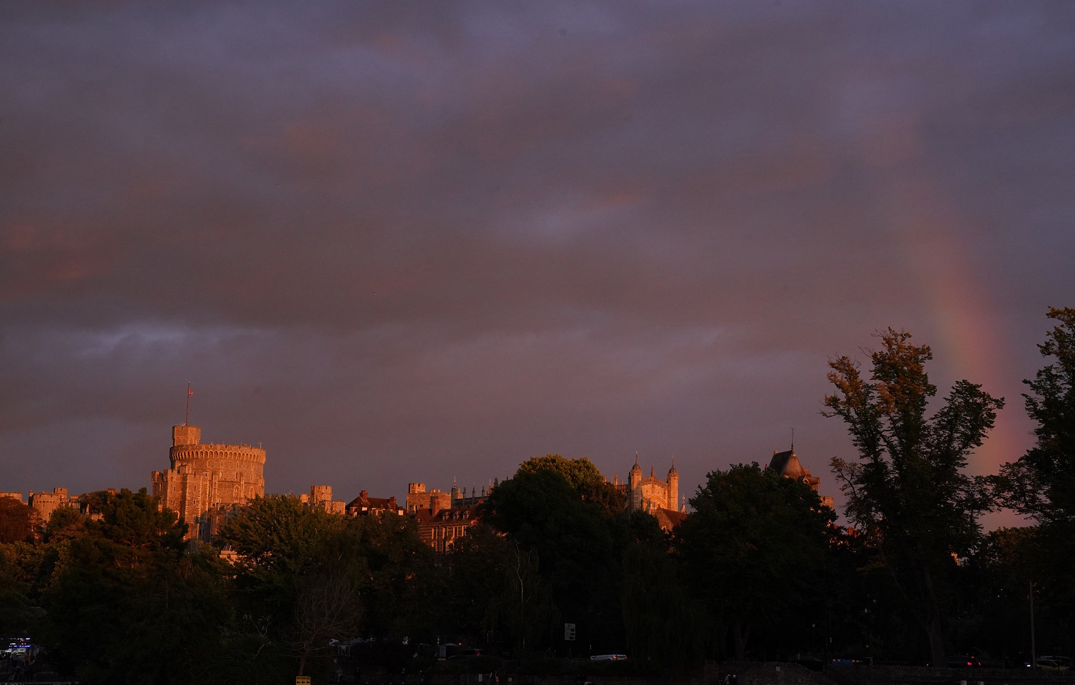 A rainbow was previously seen over Windsor Castle in Berkshire