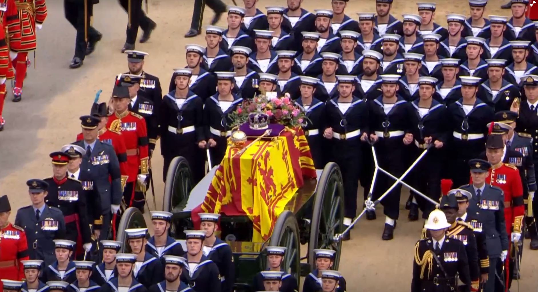 The royal coffin procession for Queen Elizabeth II’s funeral