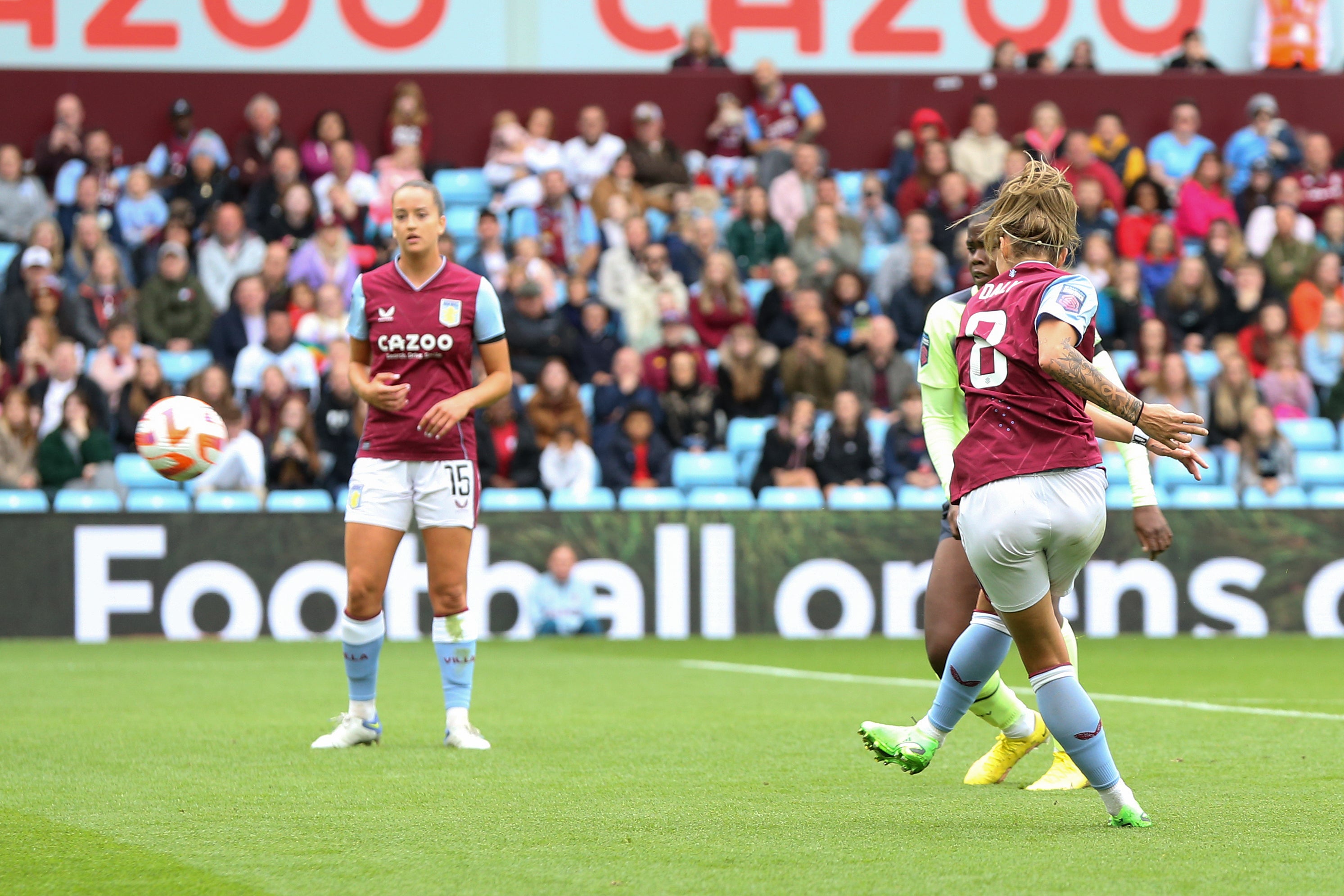 Rachel Daly scored twice on her Aston Villa debut