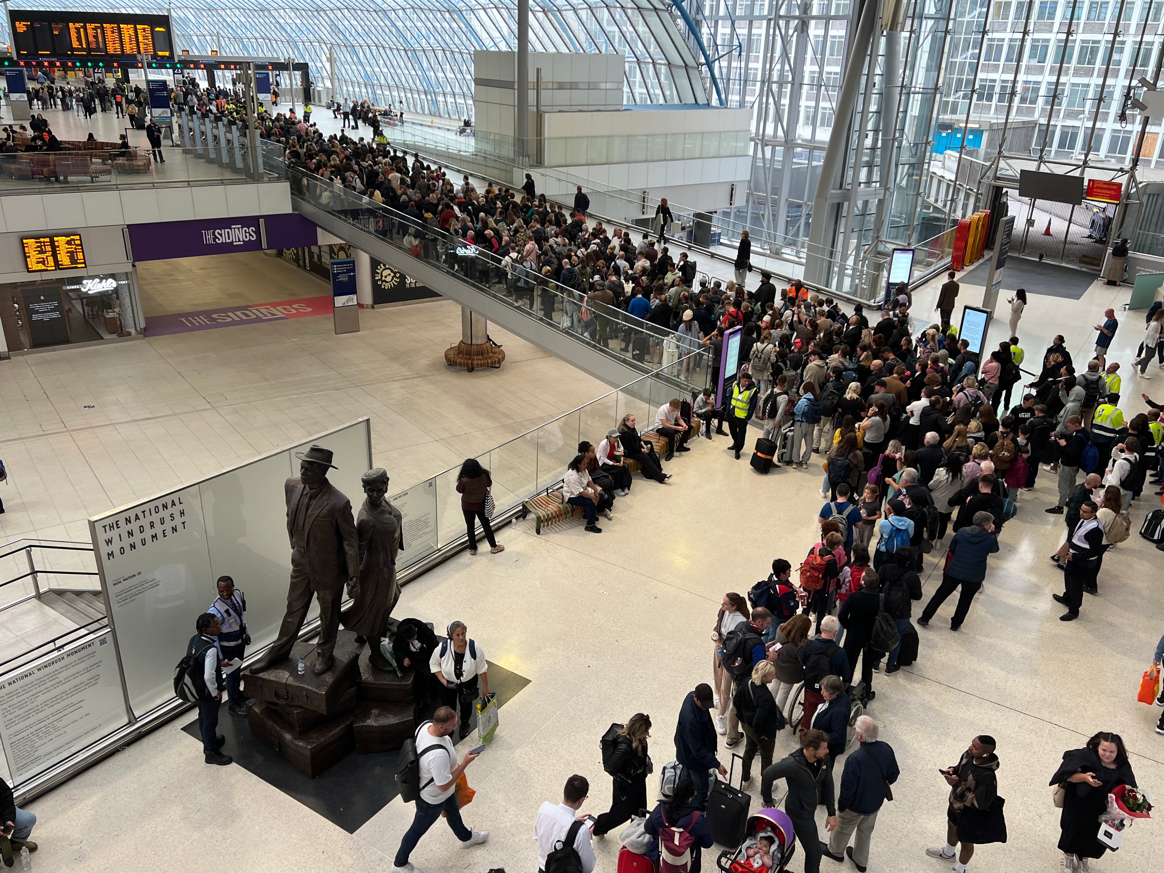 Long wait: the queue for trains to Reading from London Waterloo at the Monday evening rush-hour