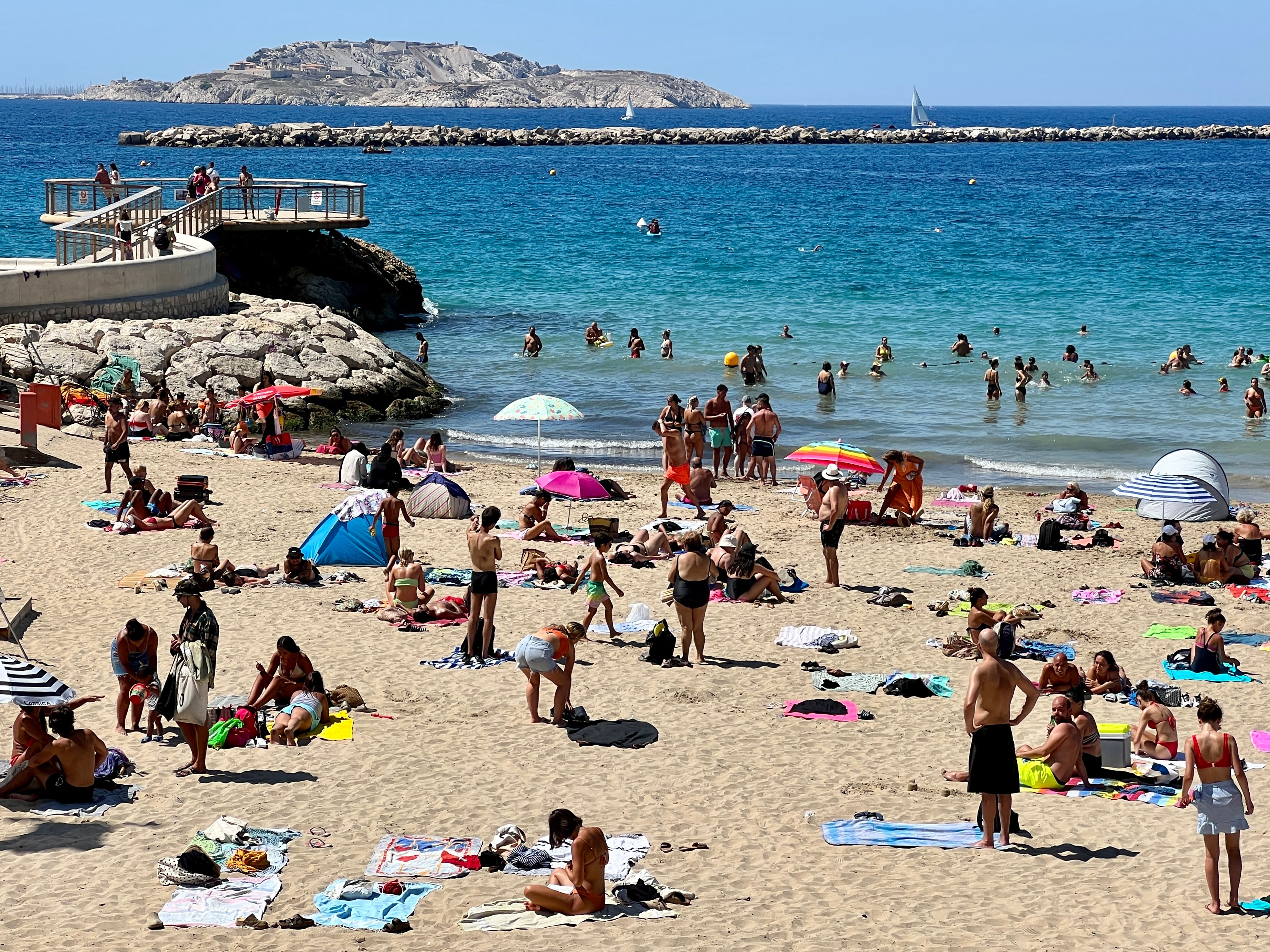 Mediterranean bliss: A beach near Marseille in the south of France