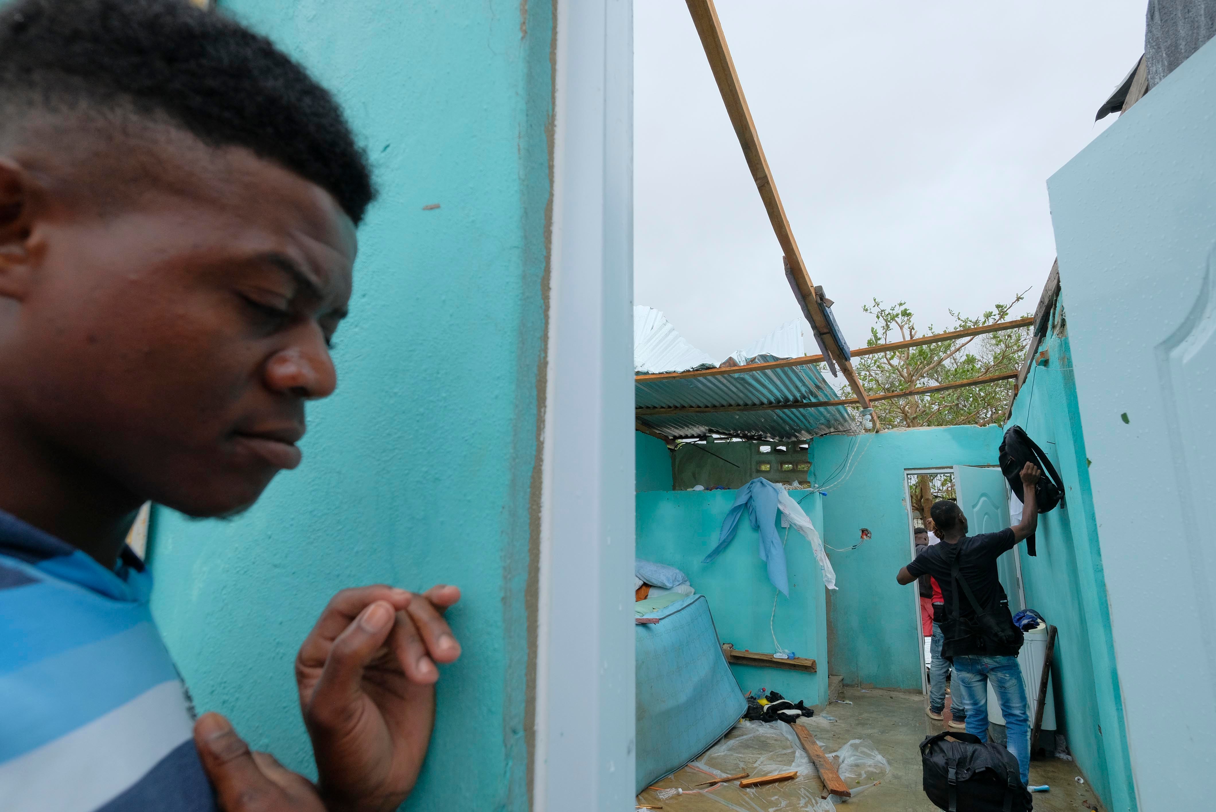 A home in the Dominican Republic that lost its roof as a result of the hurricane