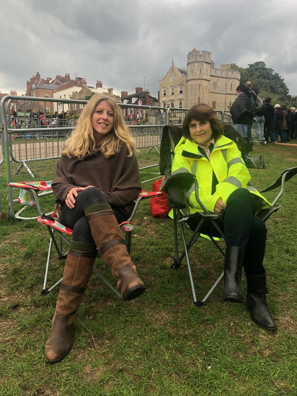 Nicky Fowler and her mother Sandra Woodjetts, at the Long Walk