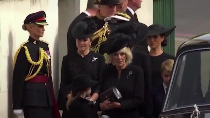 Meghan Markle offers comforting smile to Princess Charlotte during Queen’s funeral