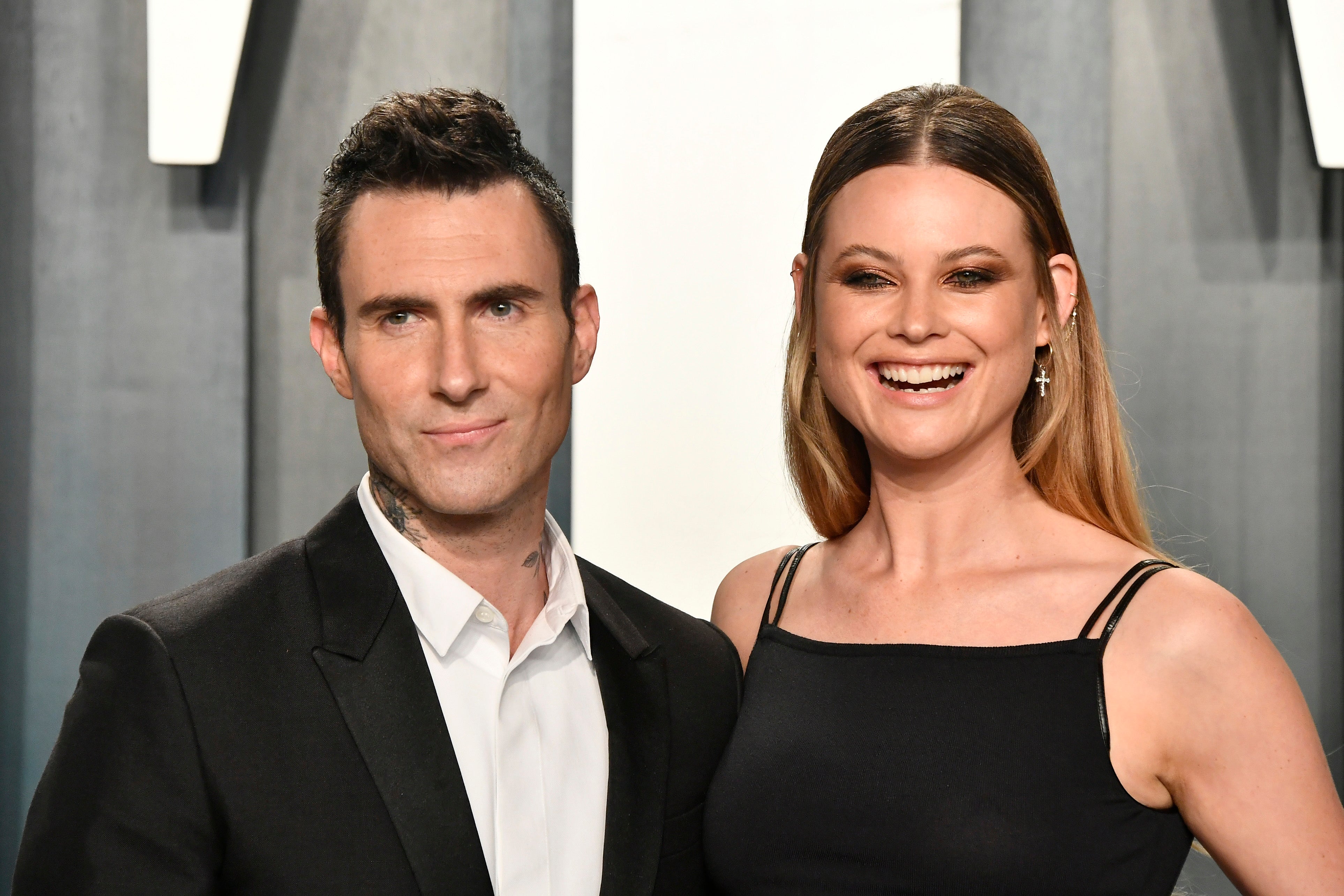 Adam Levine with wife Behati Prinsloo in 2020