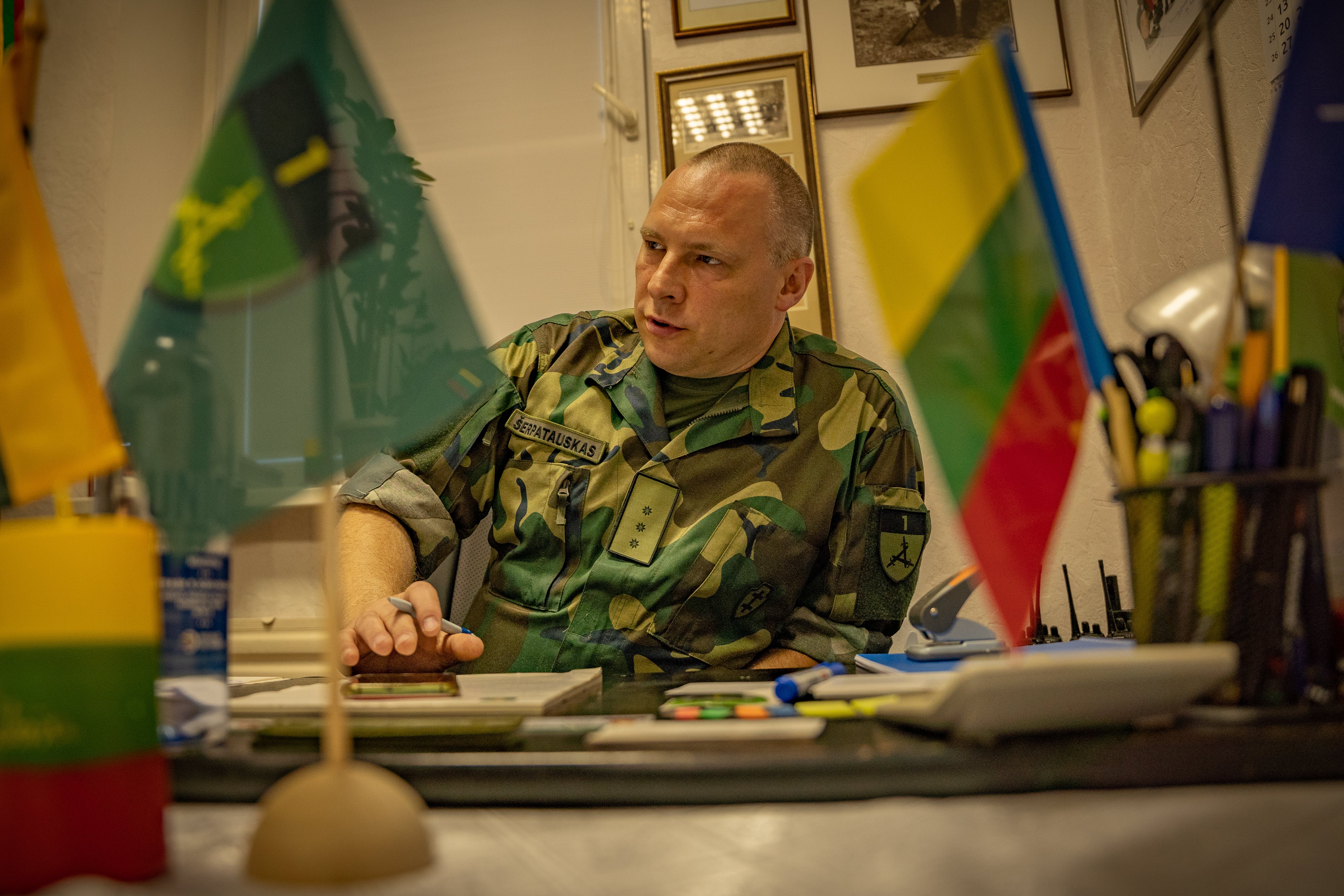 Ramunas Serpatauskas is a company commander of volunteer defence force the Lithuanian Riflemen’s Union