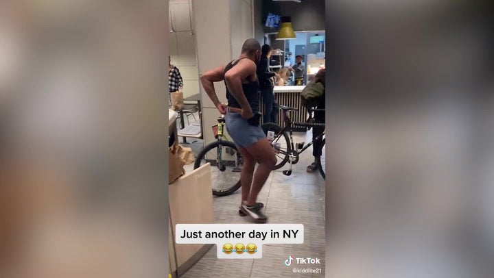 Man threatens people at NYC McDonalds with an axe