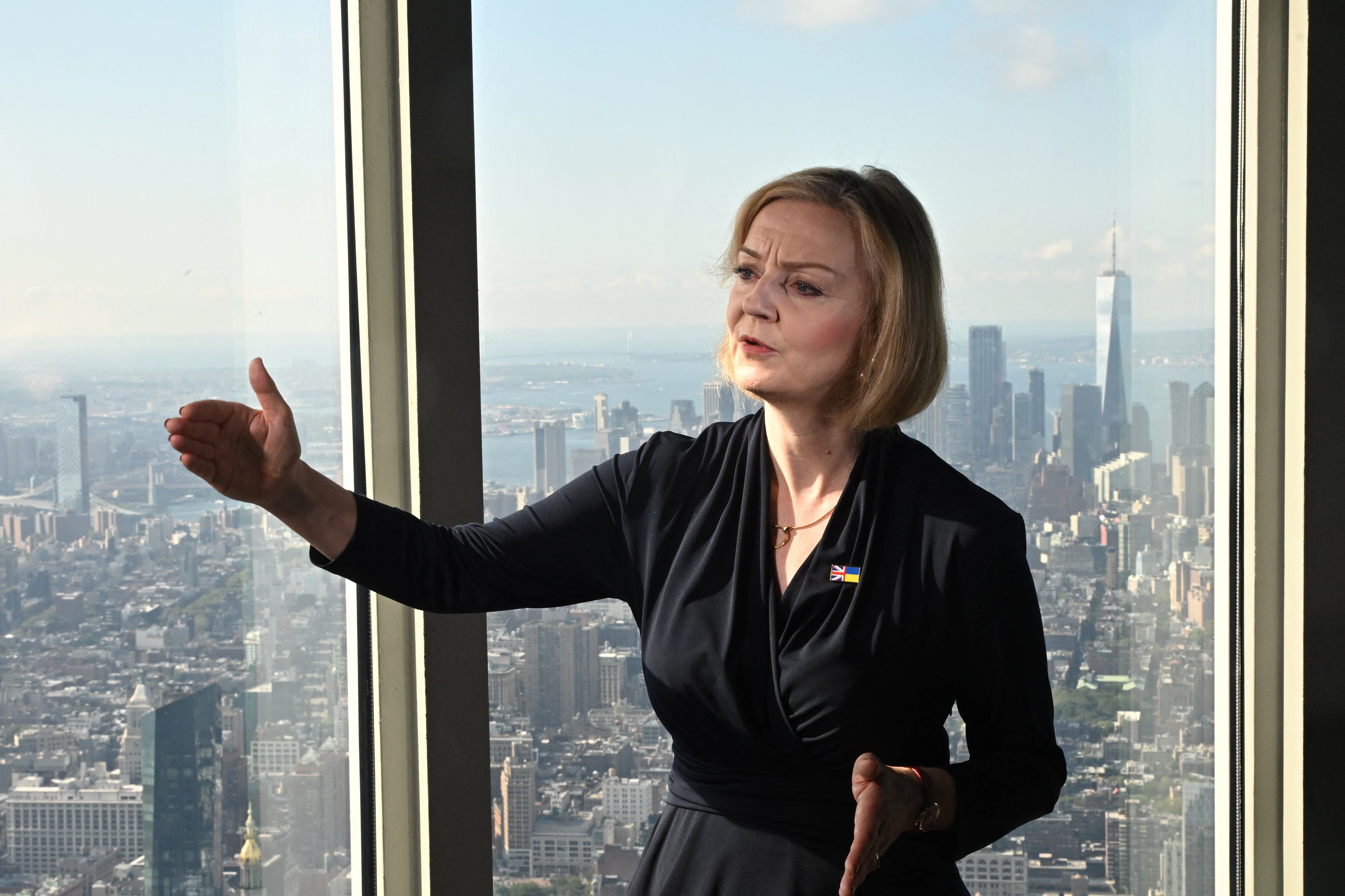 Liz Truss during her visit to the US