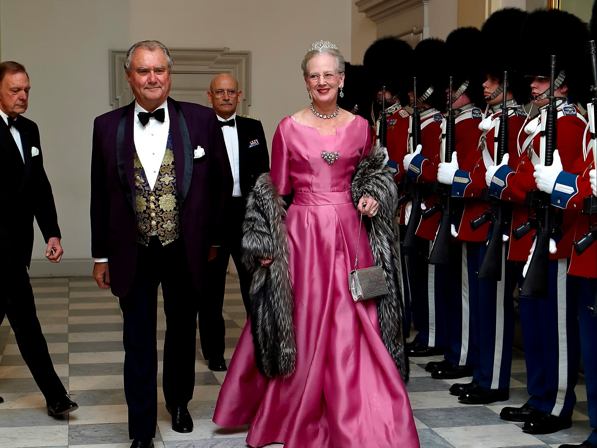 Queen Margrethe II and Prince Henrik at Christiansborg Castle in Copenhagen in March 2009