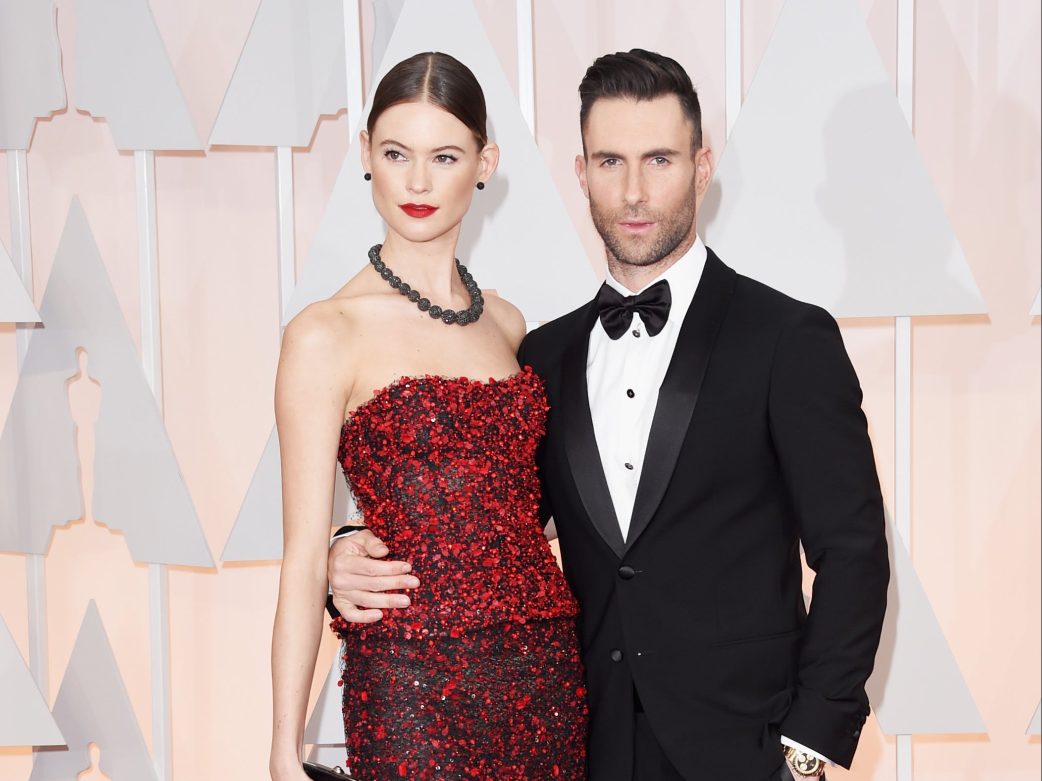 Adam Levine and his wife Behati Prinsloo