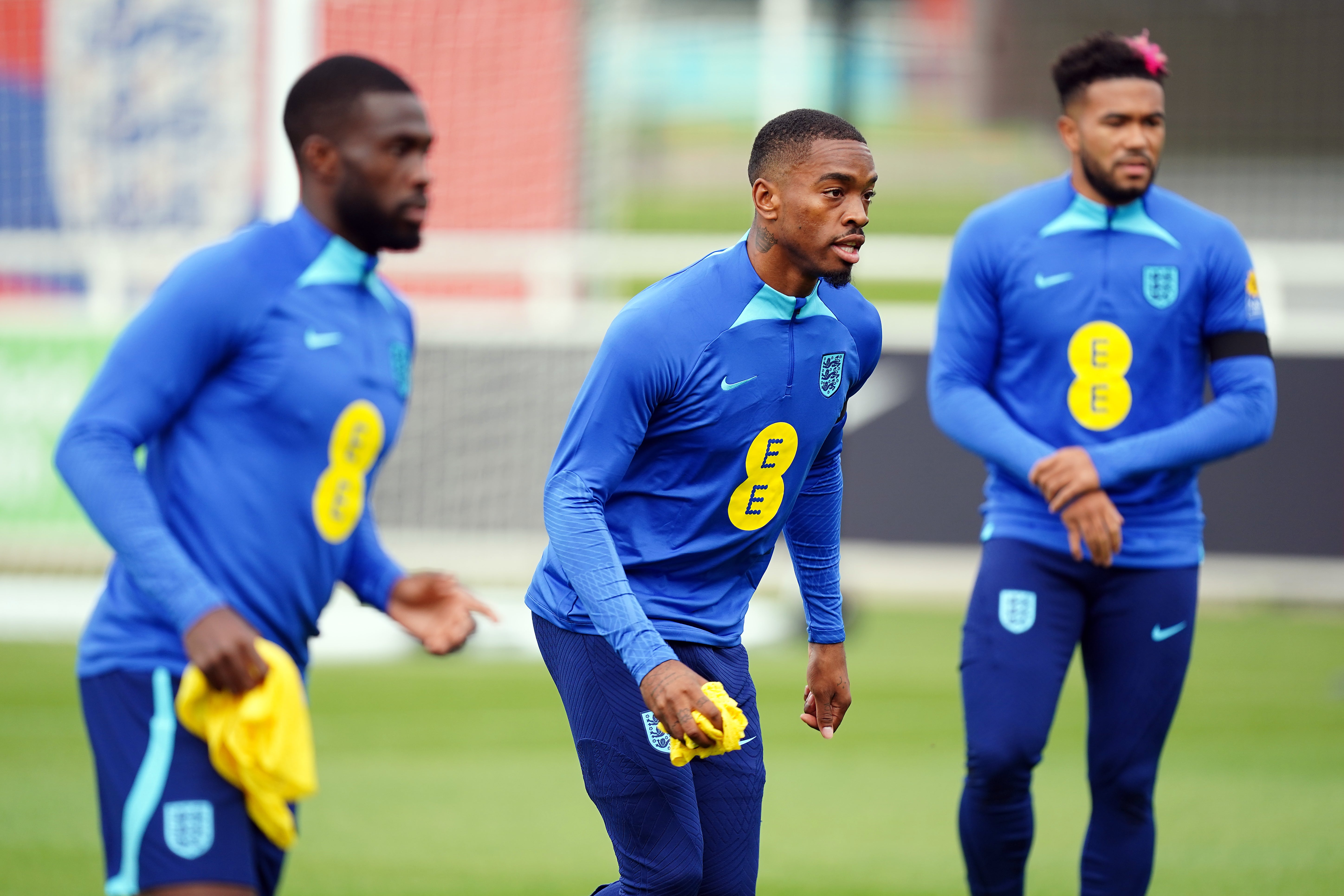 Ivan Toney, centre, is in line for his England debut