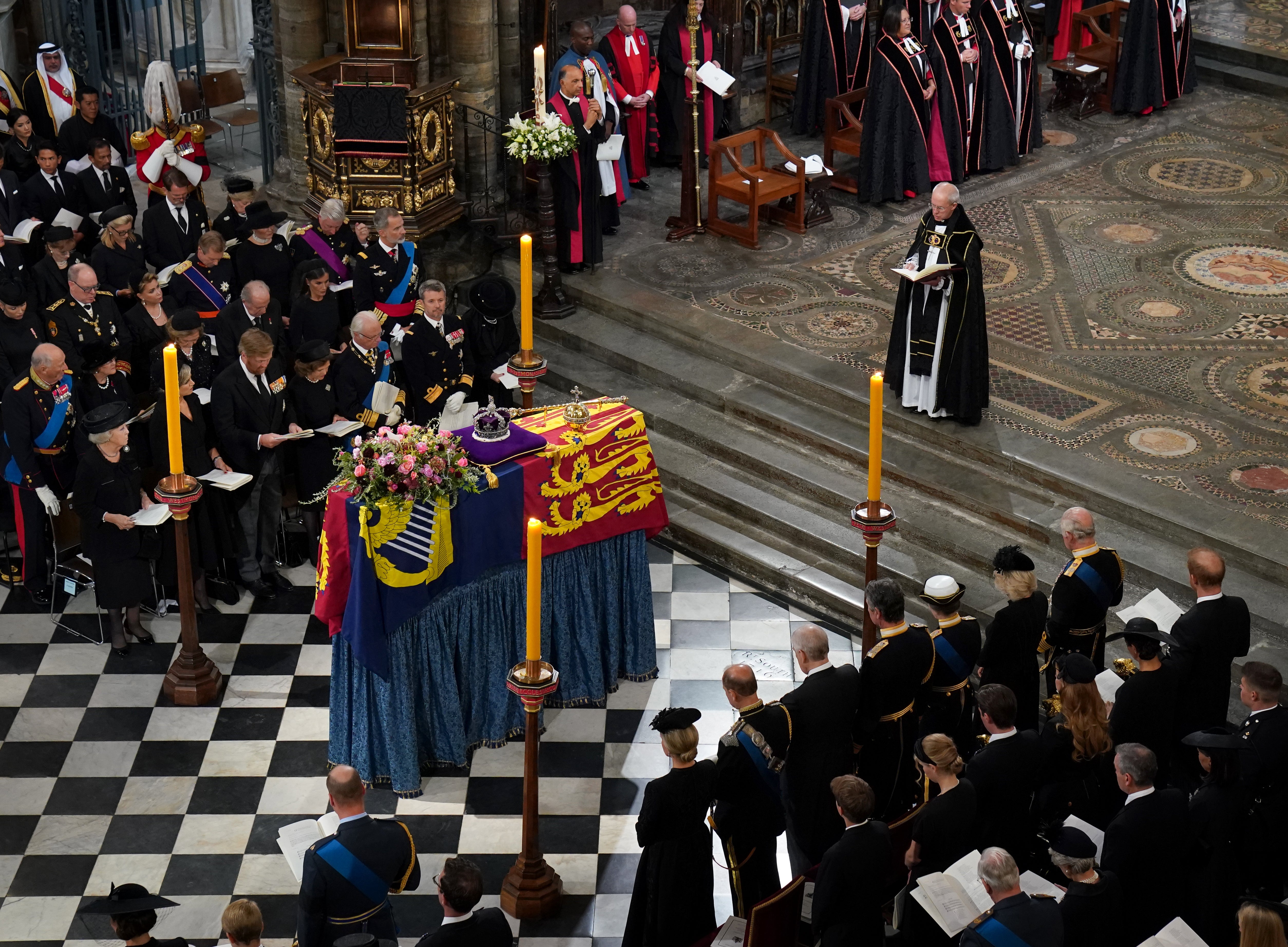 The Archbishop of Canterbury speaking during the State Funeral of Queen Elizabeth II at Westminster Abbey