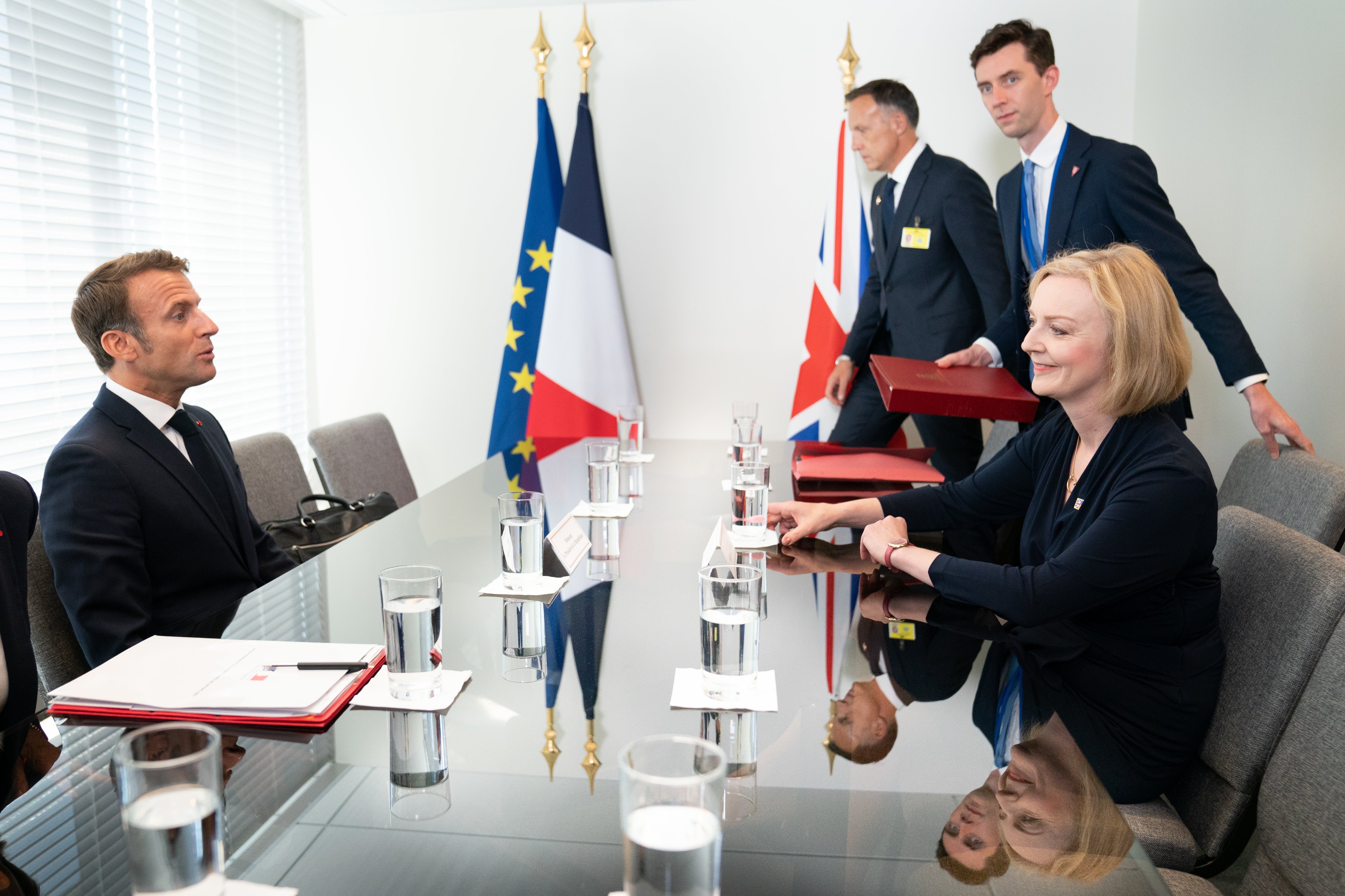 Liz Truss and Emmanuel Macron