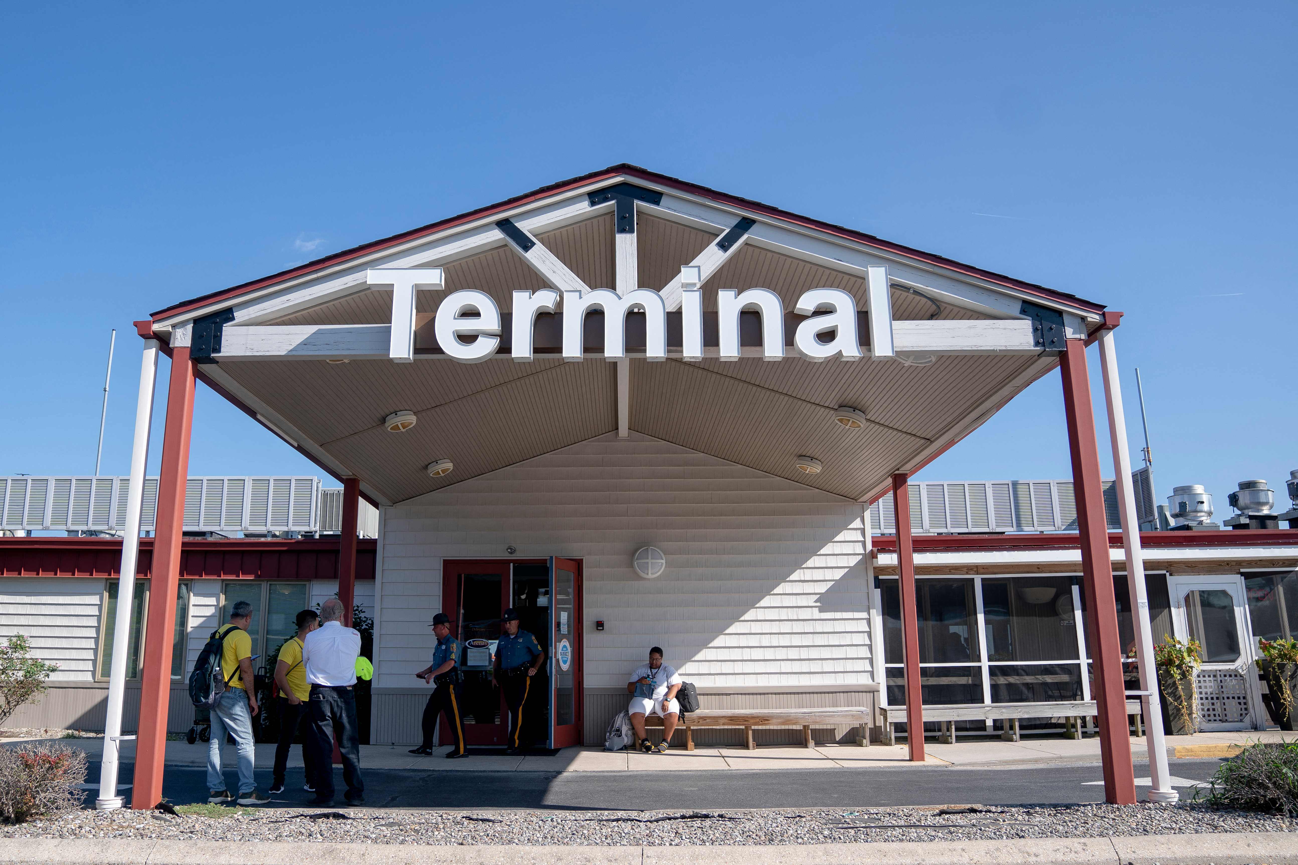 Delaware Coastal Airport prepared for migrant flights from Florida Governor Ron DeSantis on 20 September.