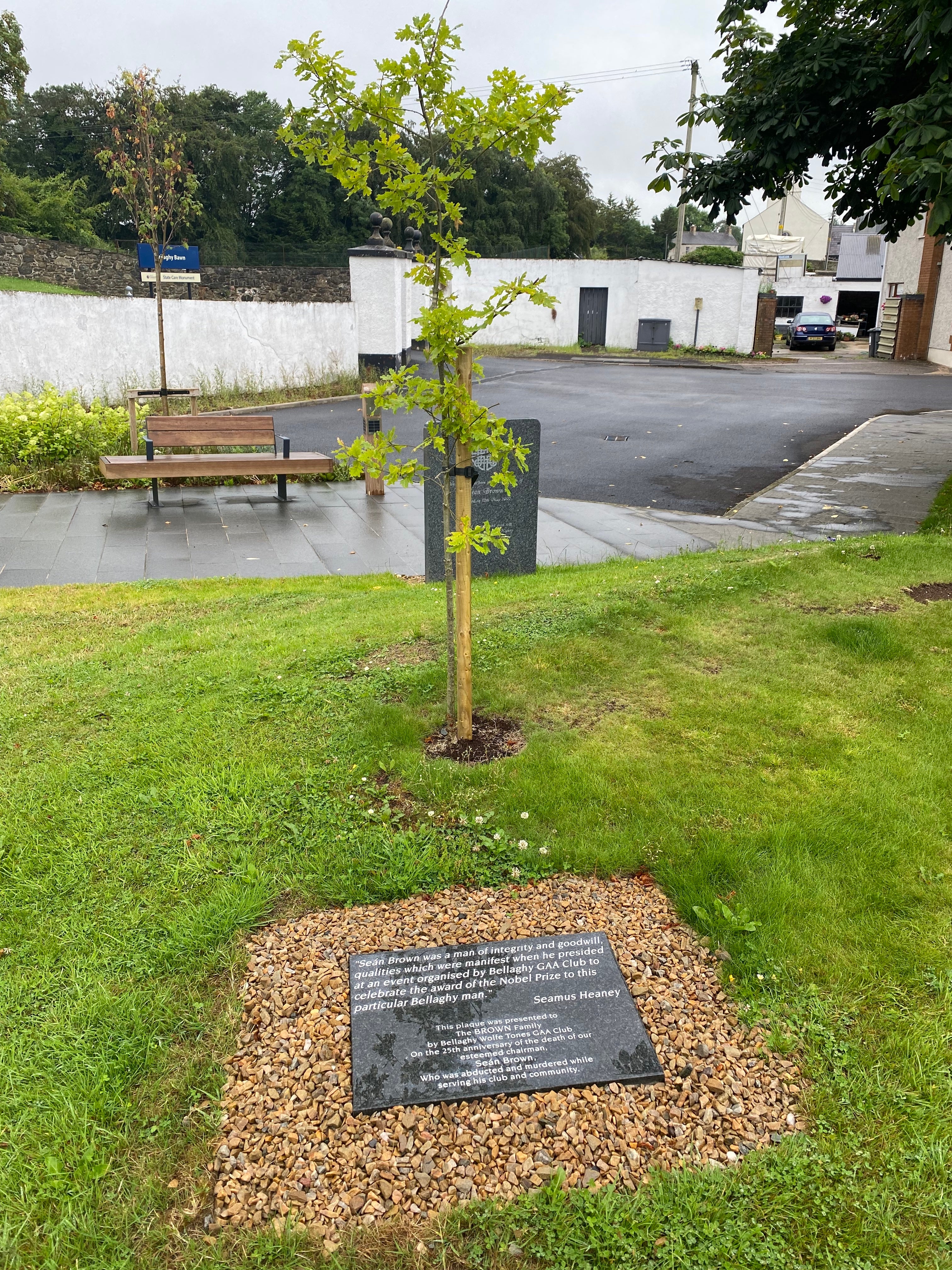 A plaque to Brown was unveiled in 2022 on the 25th anniversary of Brown’s murder