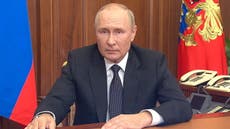 Putin warns west ‘I’m not bluffing’ over nuclear weapons as he declares partial mobilisation