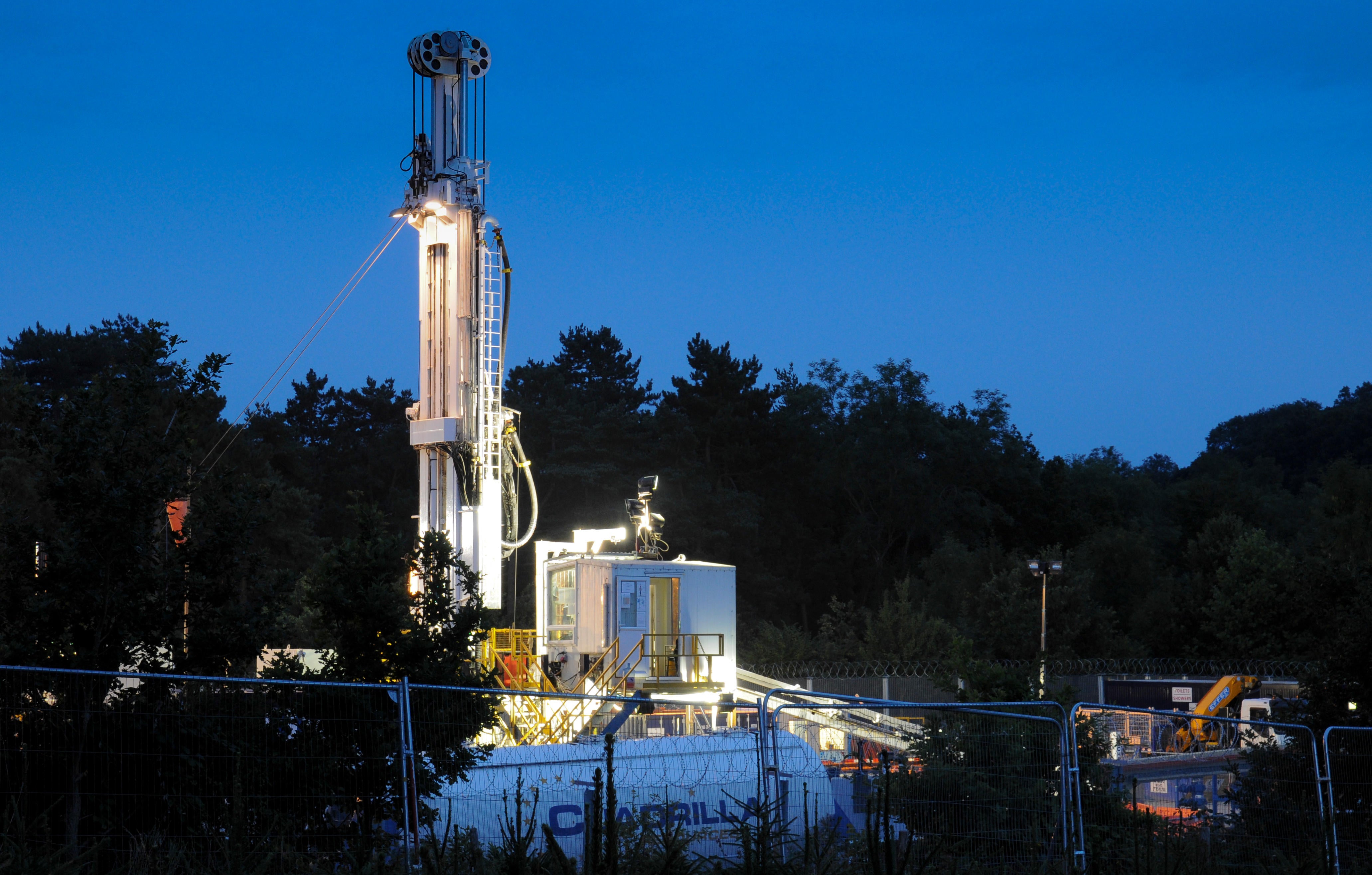 A fracking test site in Sussex (Alamy/PA)